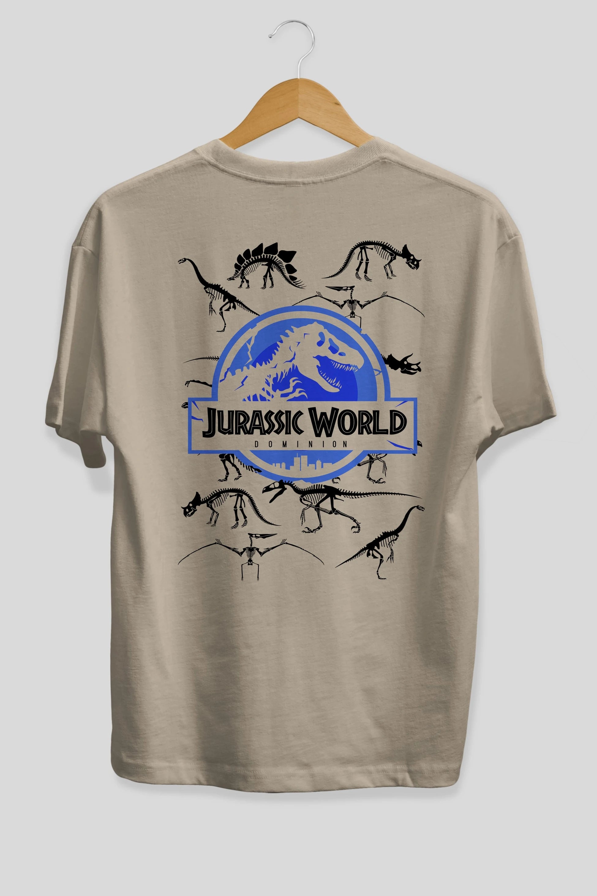 Jurassic Park (5) Arka Baskılı Oversize t-shirt Erkek Kadın Unisex %100 Pamuk Bisiklet Yaka tişort