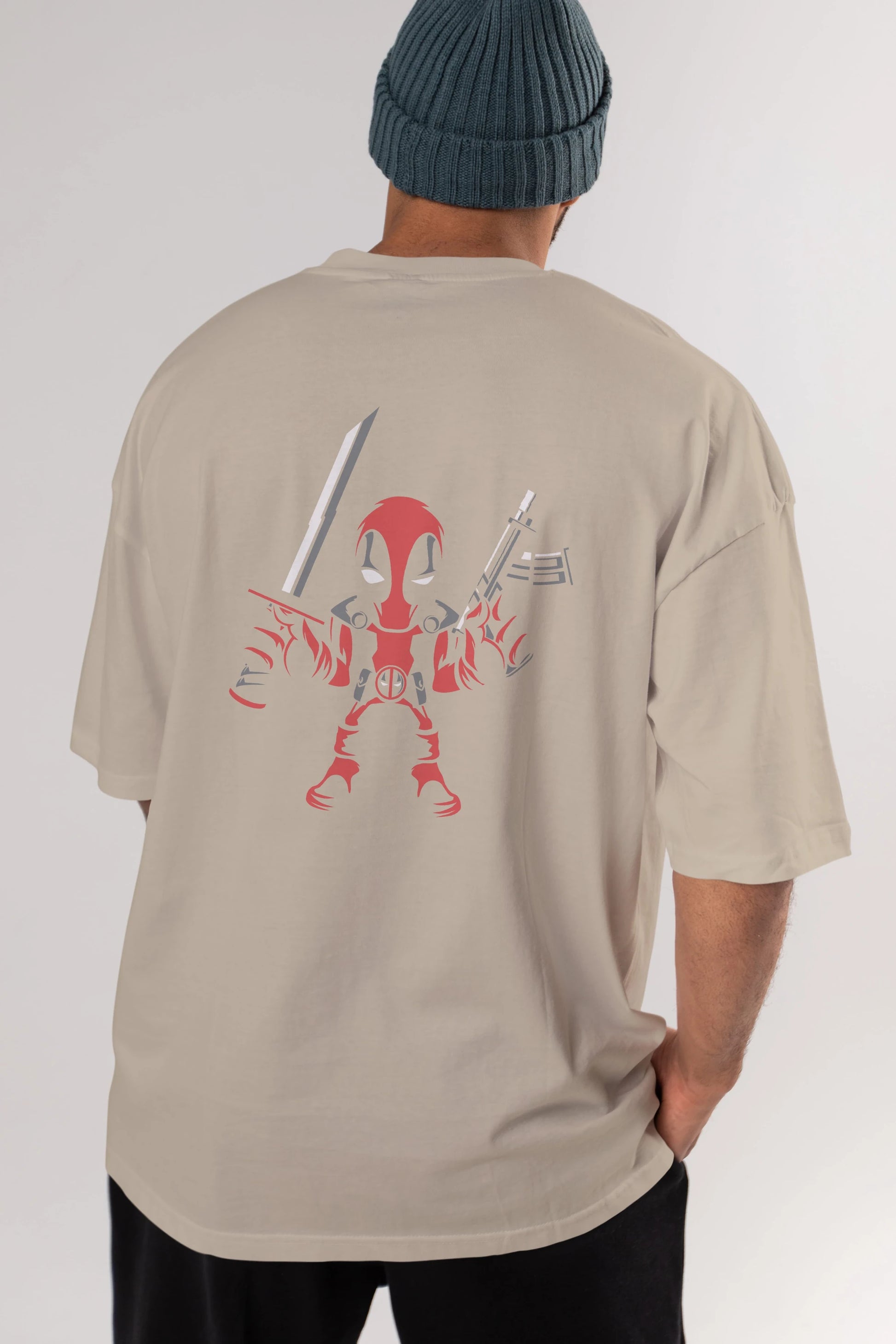 Deadpool (11) Arka Baskılı Oversize t-shirt Erkek Kadın Unisex %100 Pamuk Bisiklet Yaka tişort