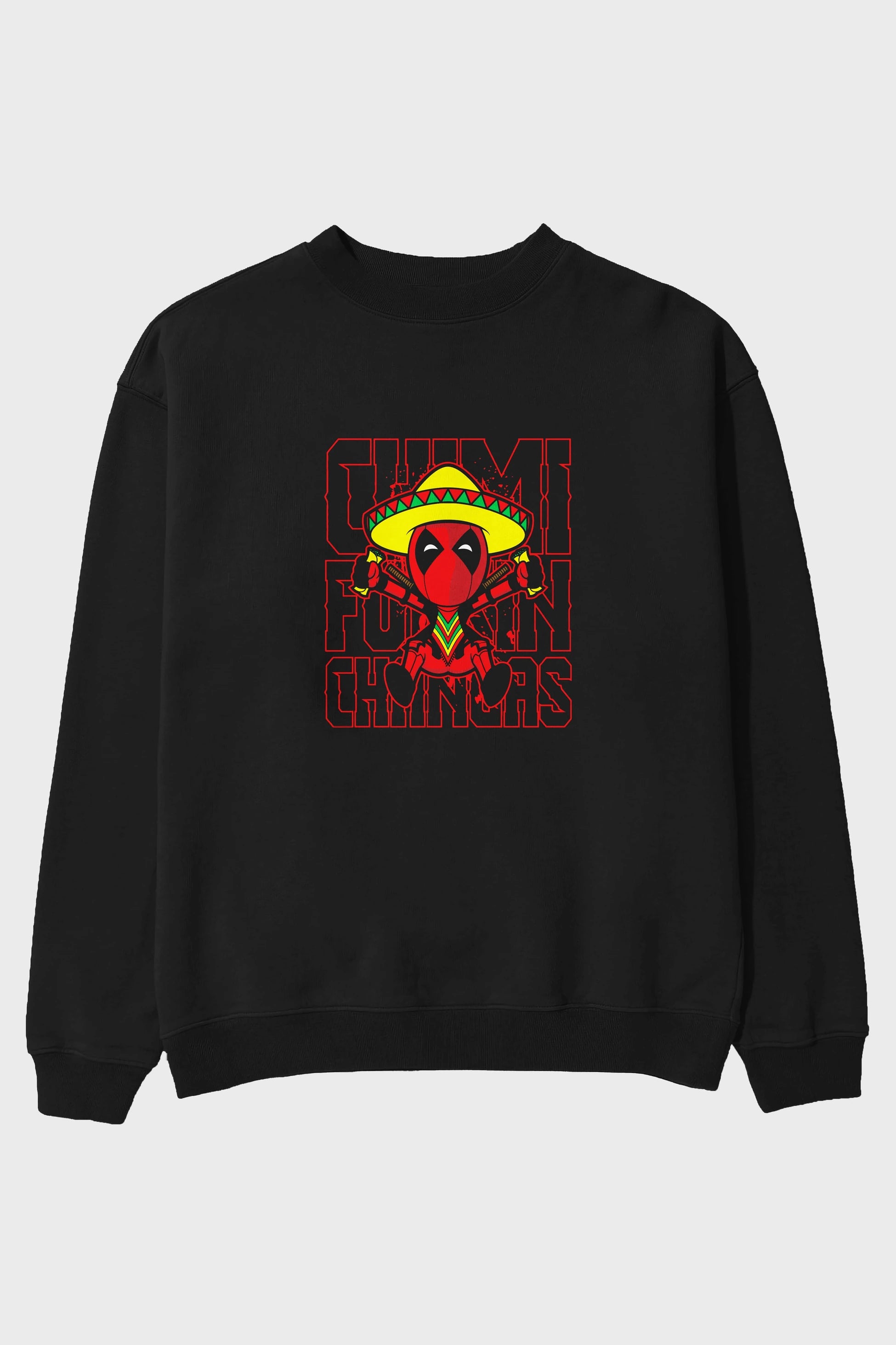 Deadpool (14) Ön Baskılı Oversize Sweatshirt Erkek Kadın Unisex