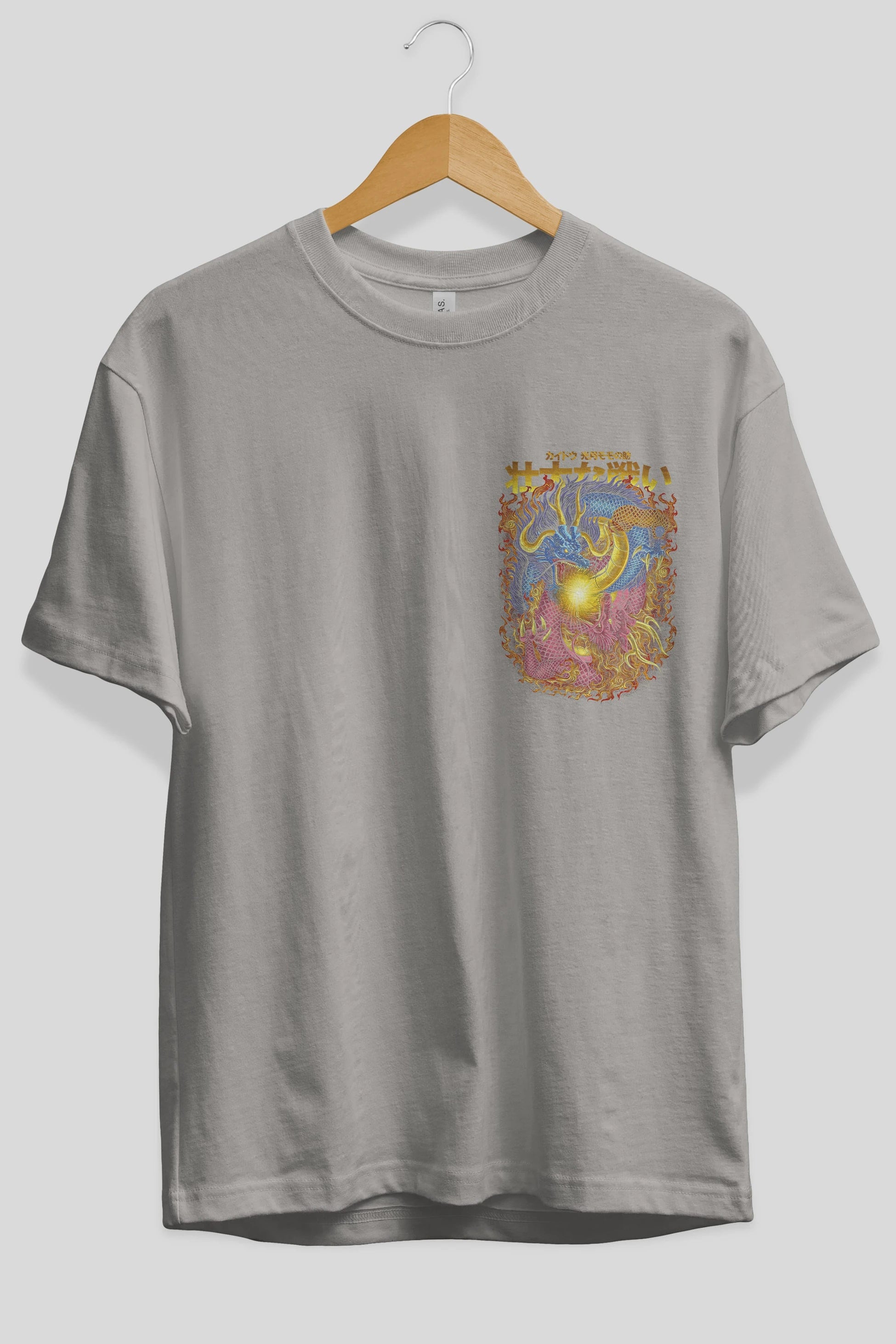 ONE PIECE (4) Ön Sol Baskılı Oversize t-shirt Erkek Kadın Unisex %100 Pamuk Bisiklet Yaka tişort