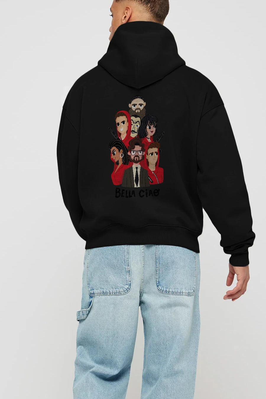 La Casa De Papel (13) Arka Baskılı Hoodie Oversize Kapüşonlu Sweatshirt Erkek Kadın Unisex