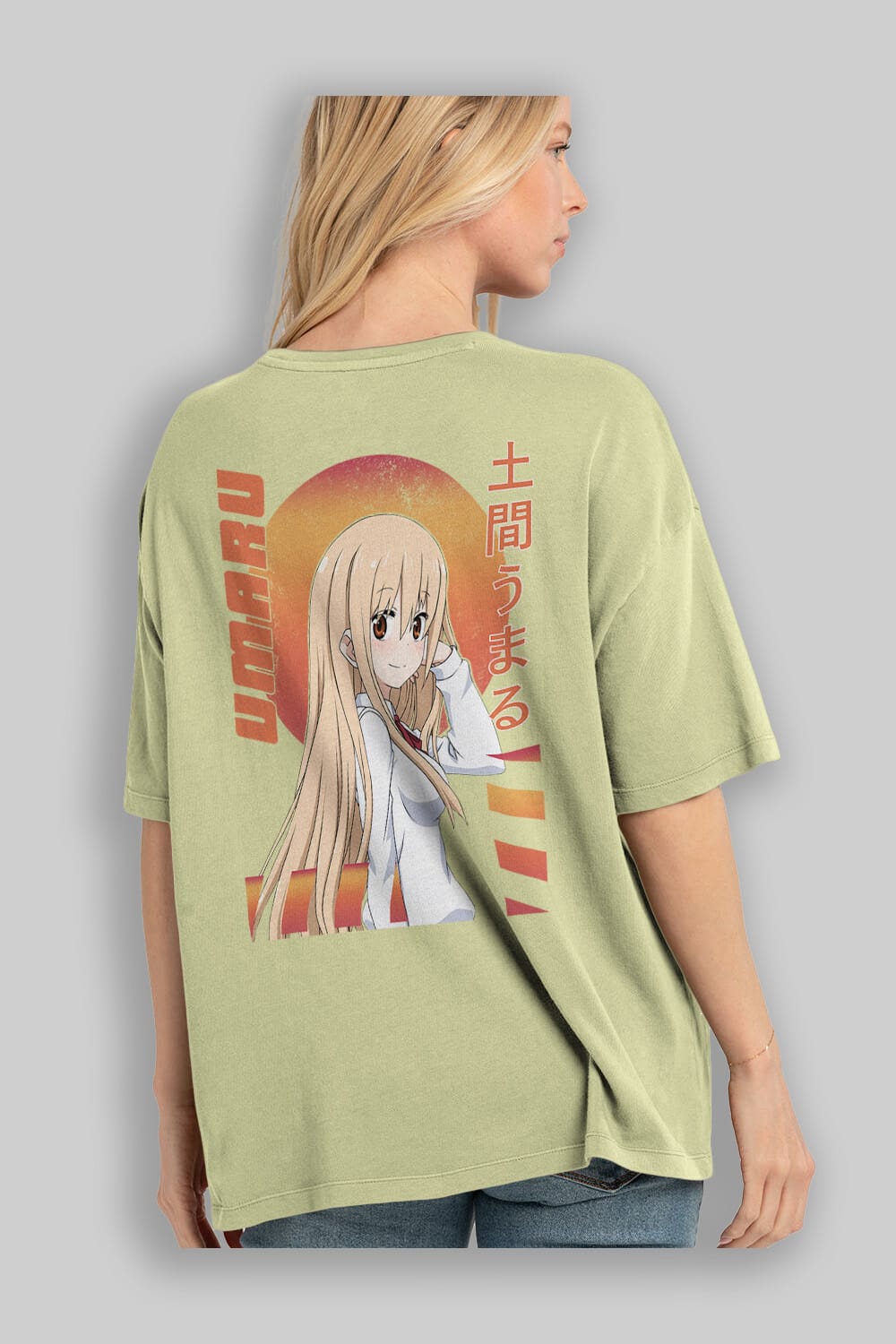 Umaru Doma 5 Anime Arka Baskılı Oversize t-shirt Erkek Kadın Unisex