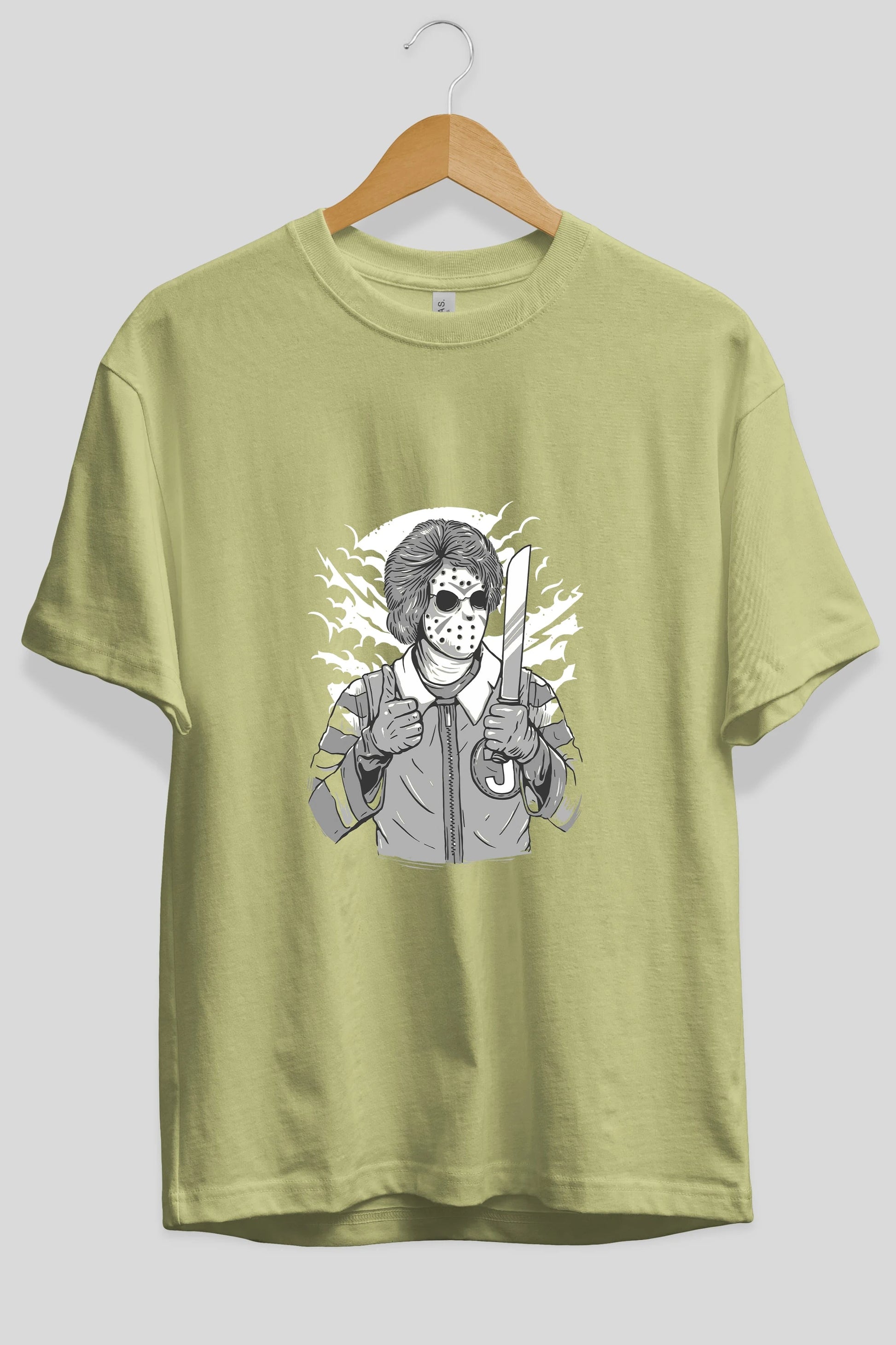 Clown Killer Ön Baskılı Oversize t-shirt Erkek Kadın Unisex %100 Pamuk tişort