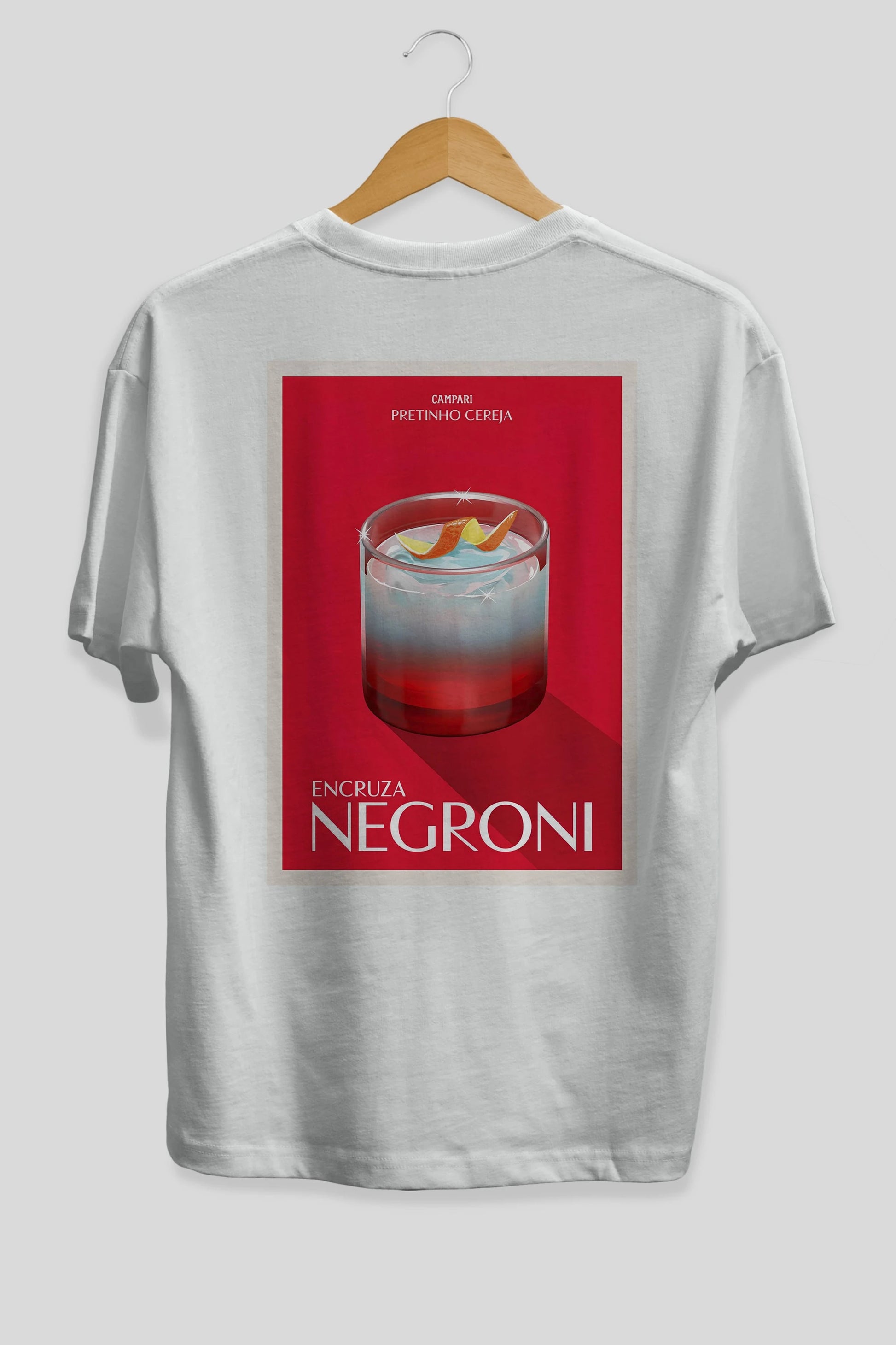 Encruza Negroni Arka Baskılı Oversize t-shirt Erkek Kadın Unisex %100 Pamuk Bisiklet Yaka tişort