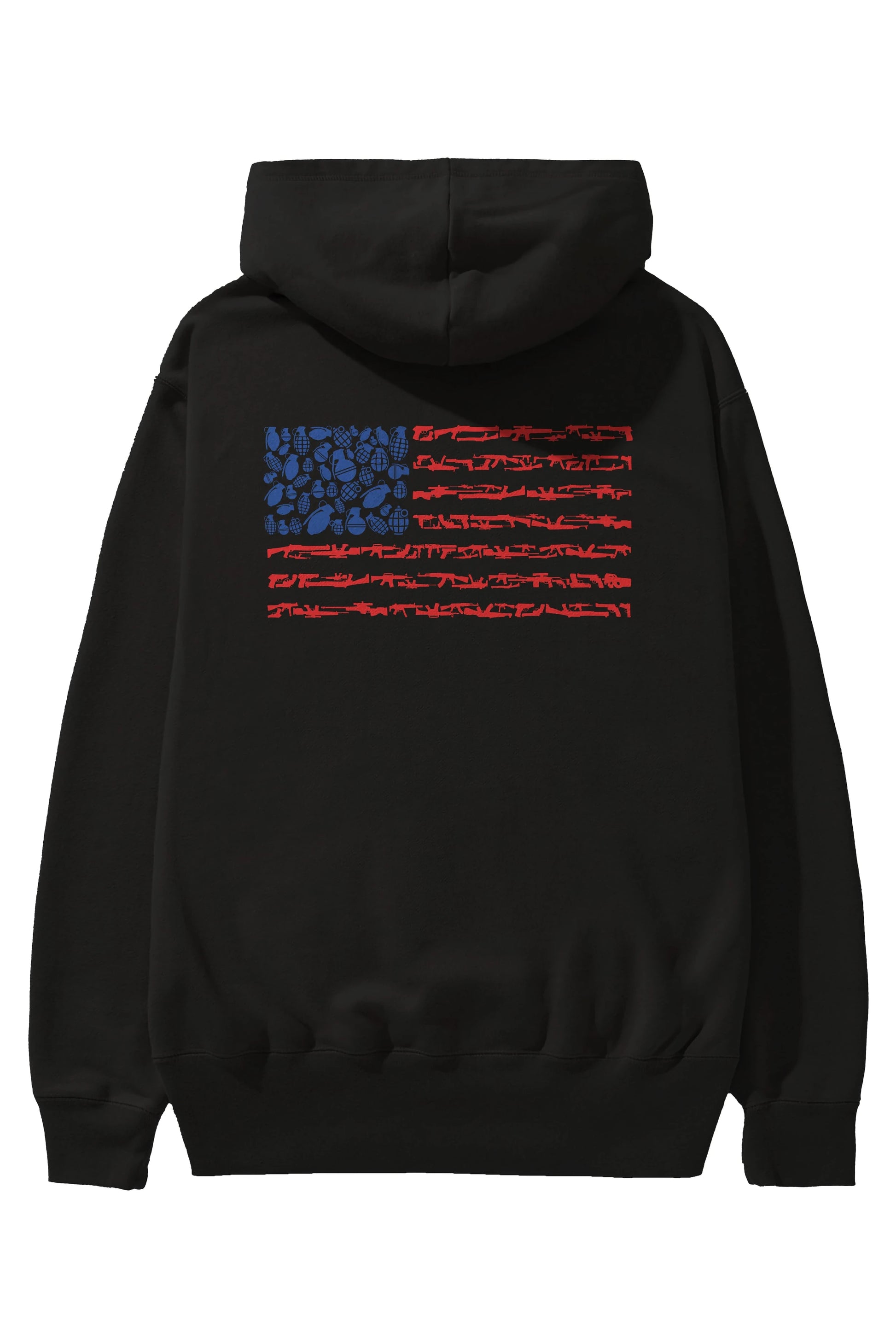 Weapon Flag Arka Baskılı Hoodie Oversize Kapüşonlu Sweatshirt Erkek Kadın Unisex