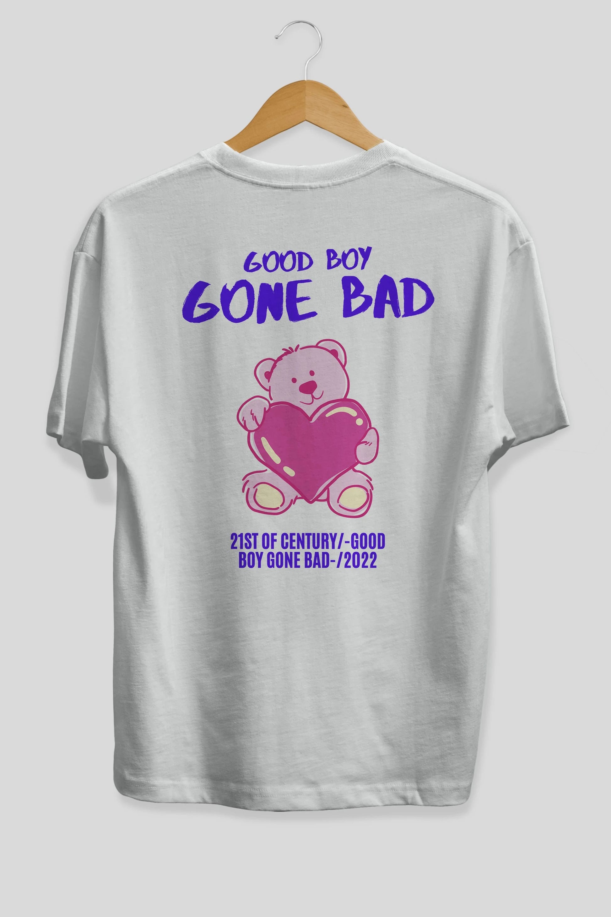 Good Boy Gona Bad Arka Baskılı Oversize t-shirt Erkek Kadın Unisex
