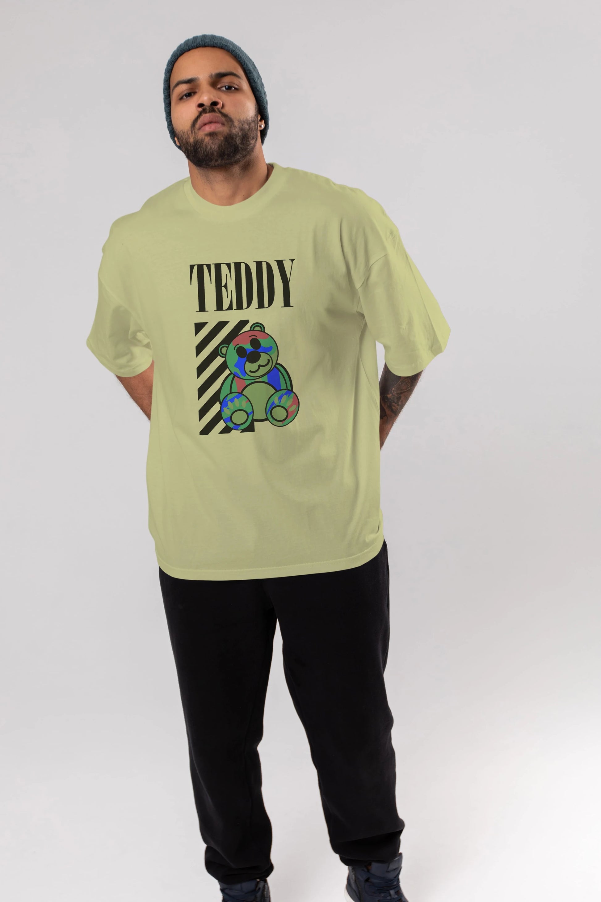 Teddy Bear 2 Ön Baskılı Oversize t-shirt Erkek Kadın Unisex