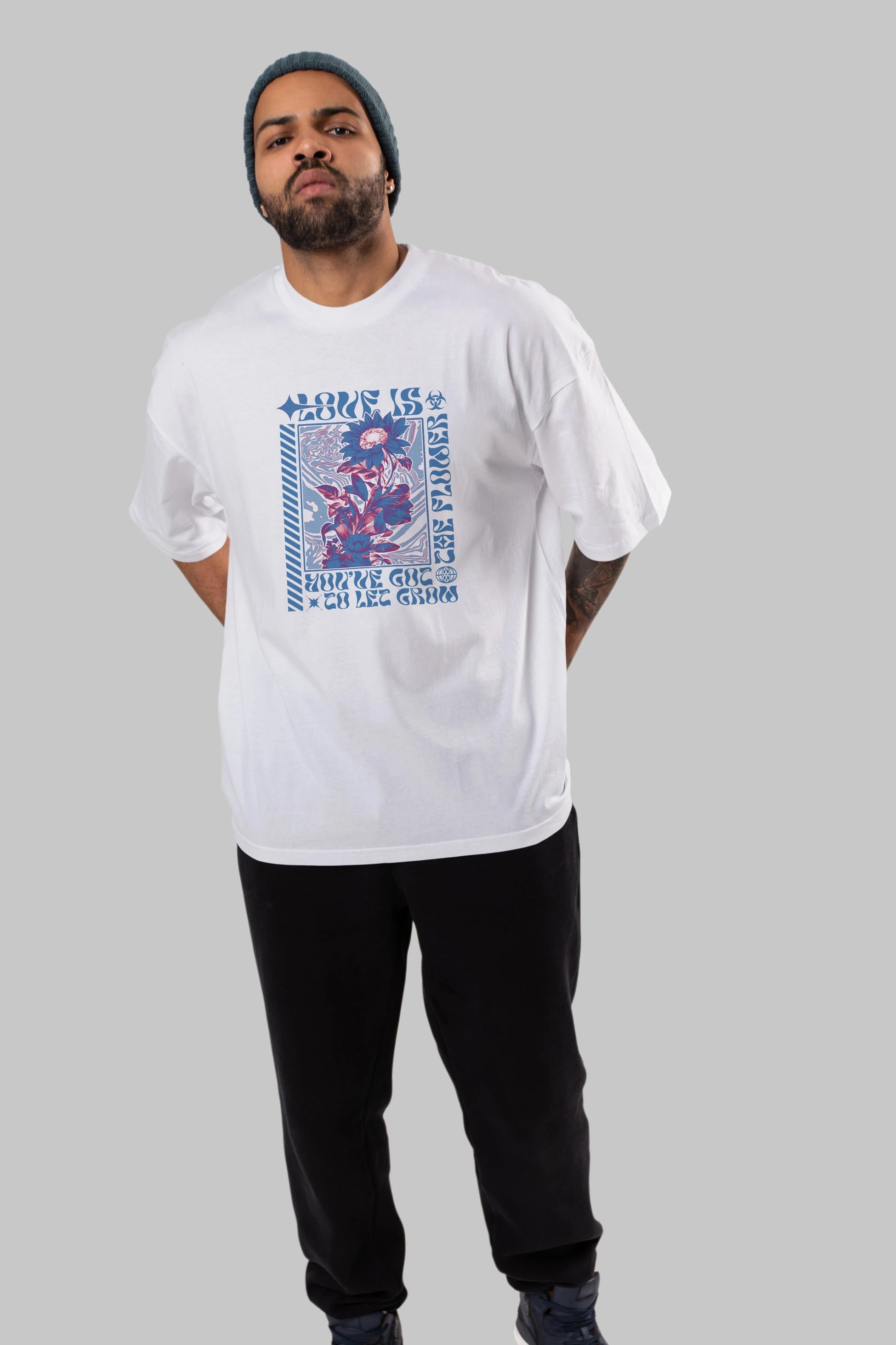 Love is the flower you've got to let grow Ön Baskılı Oversize t-shirt Erkek Kadın Unisex