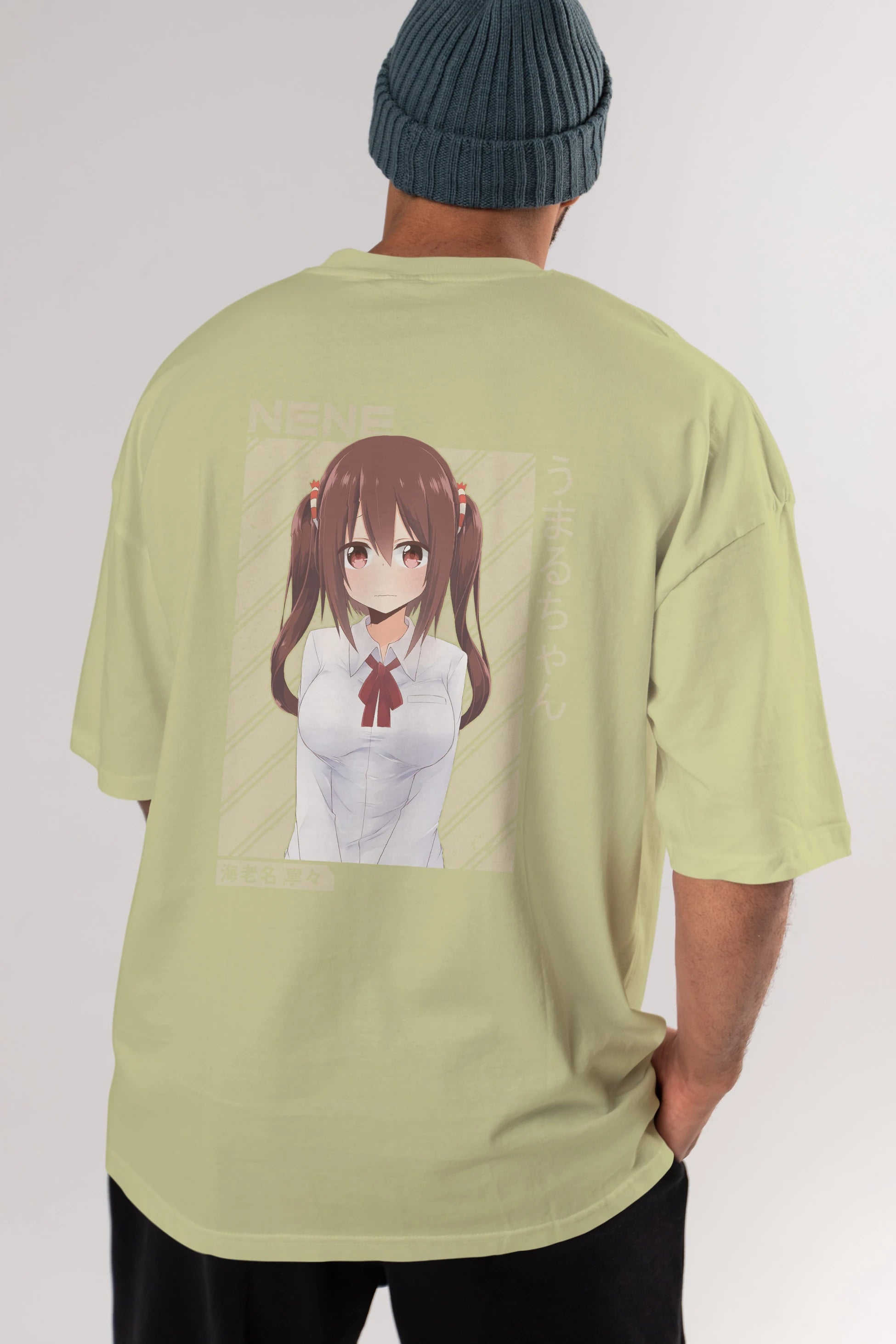 Nene Ebina 1 Anime Arka Baskılı Oversize t-shirt Erkek Kadın Unisex