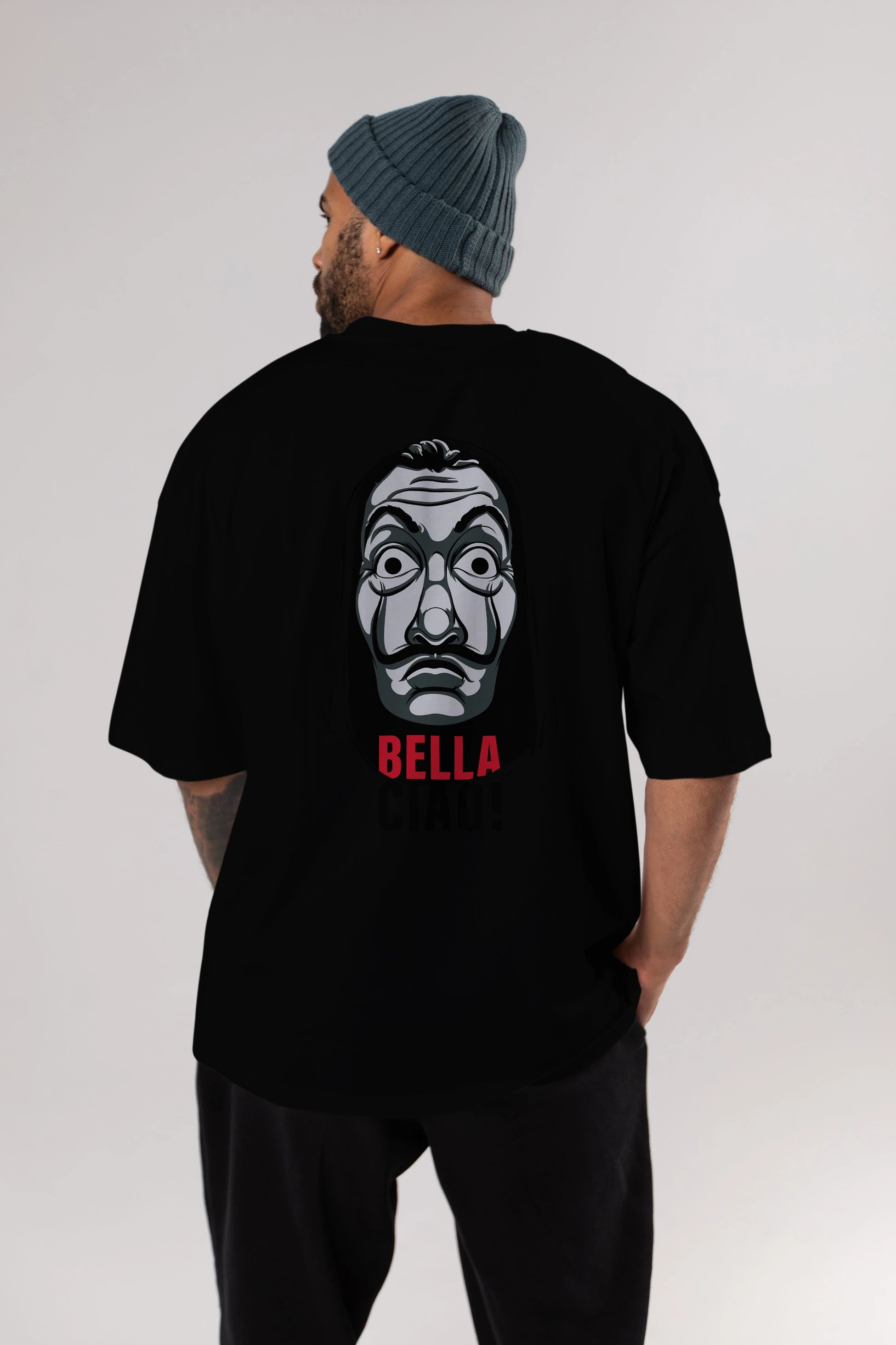 La Casa De Papel (12) Arka Baskılı Oversize t-shirt Erkek Kadın Unisex %100 Pamuk Bisiklet Yaka tişort