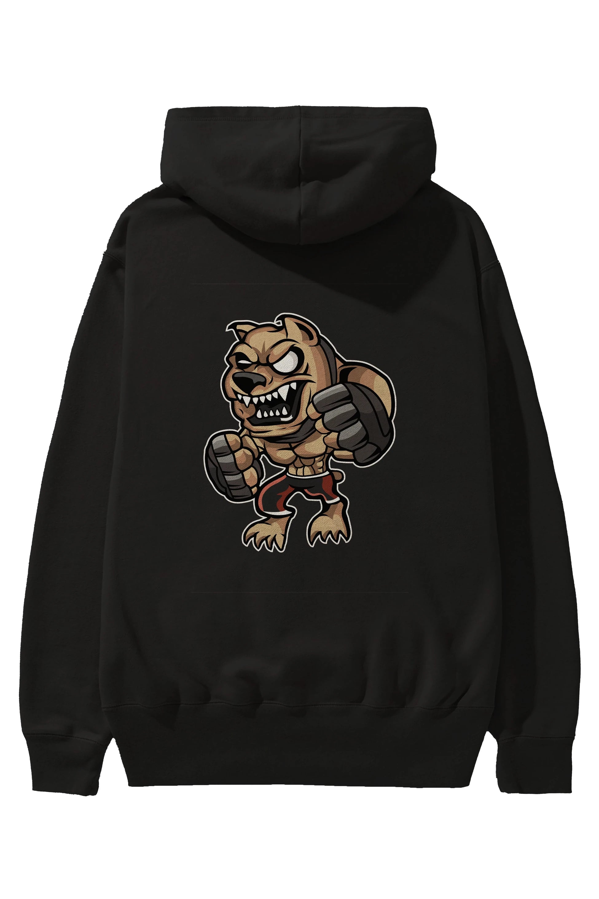 MMA Dog Arka Baskılı Hoodie Oversize Kapüşonlu Sweatshirt Erkek Kadın Unisex