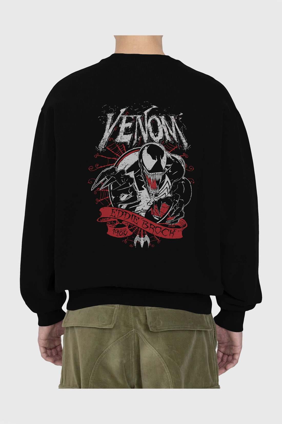 Venom (11) Arka Baskılı Oversize Sweatshirt Erkek Kadın Unisex