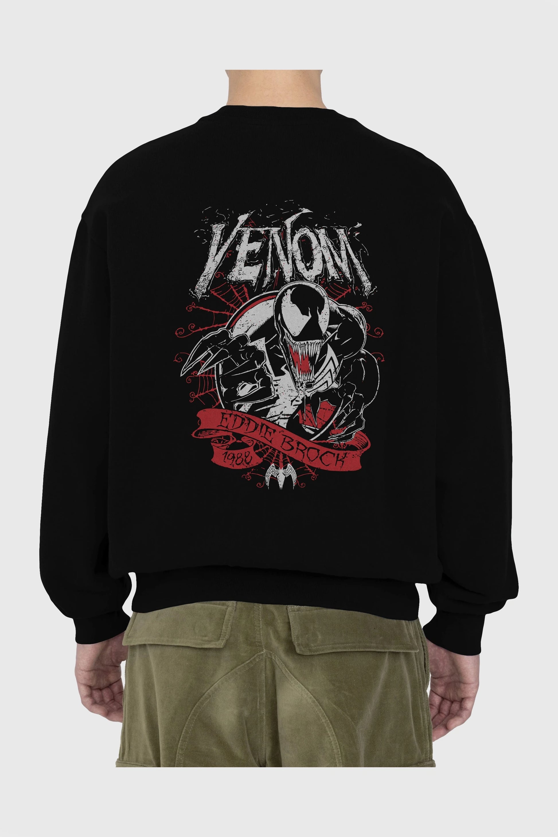 Venom (11) Arka Baskılı Oversize Sweatshirt Erkek Kadın Unisex