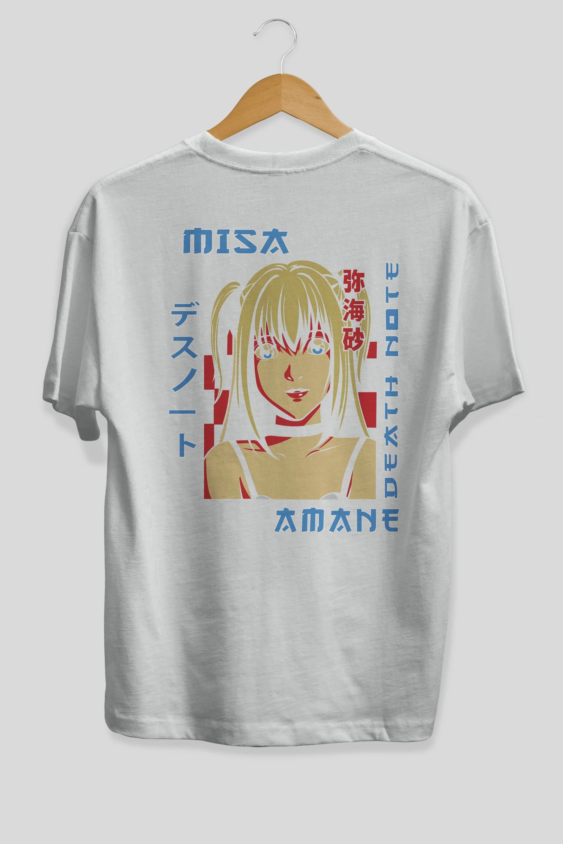 MISA-DEATH NOTE Anime Arka Baskılı Oversize t-shirt Erkek Kadın Unisex