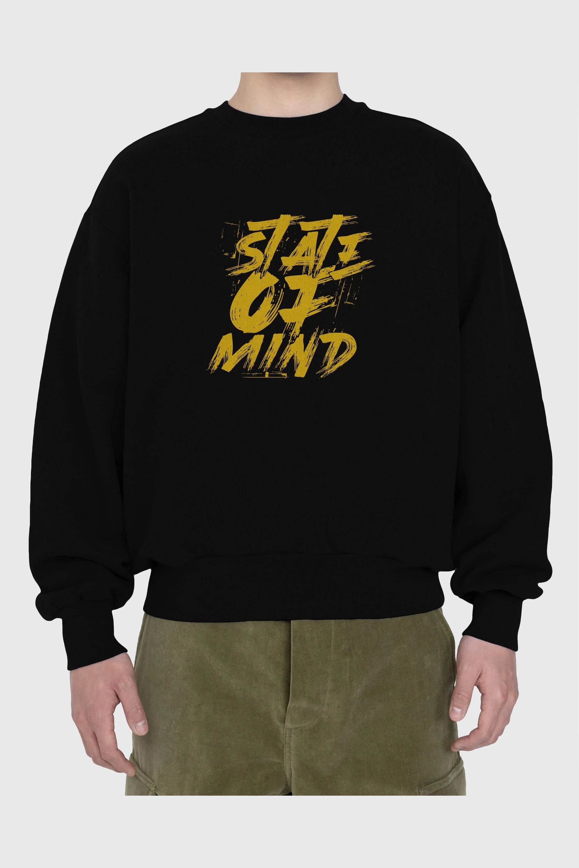State on Mind Ön Baskılı Oversize Sweatshirt Erkek Kadın Unisex
