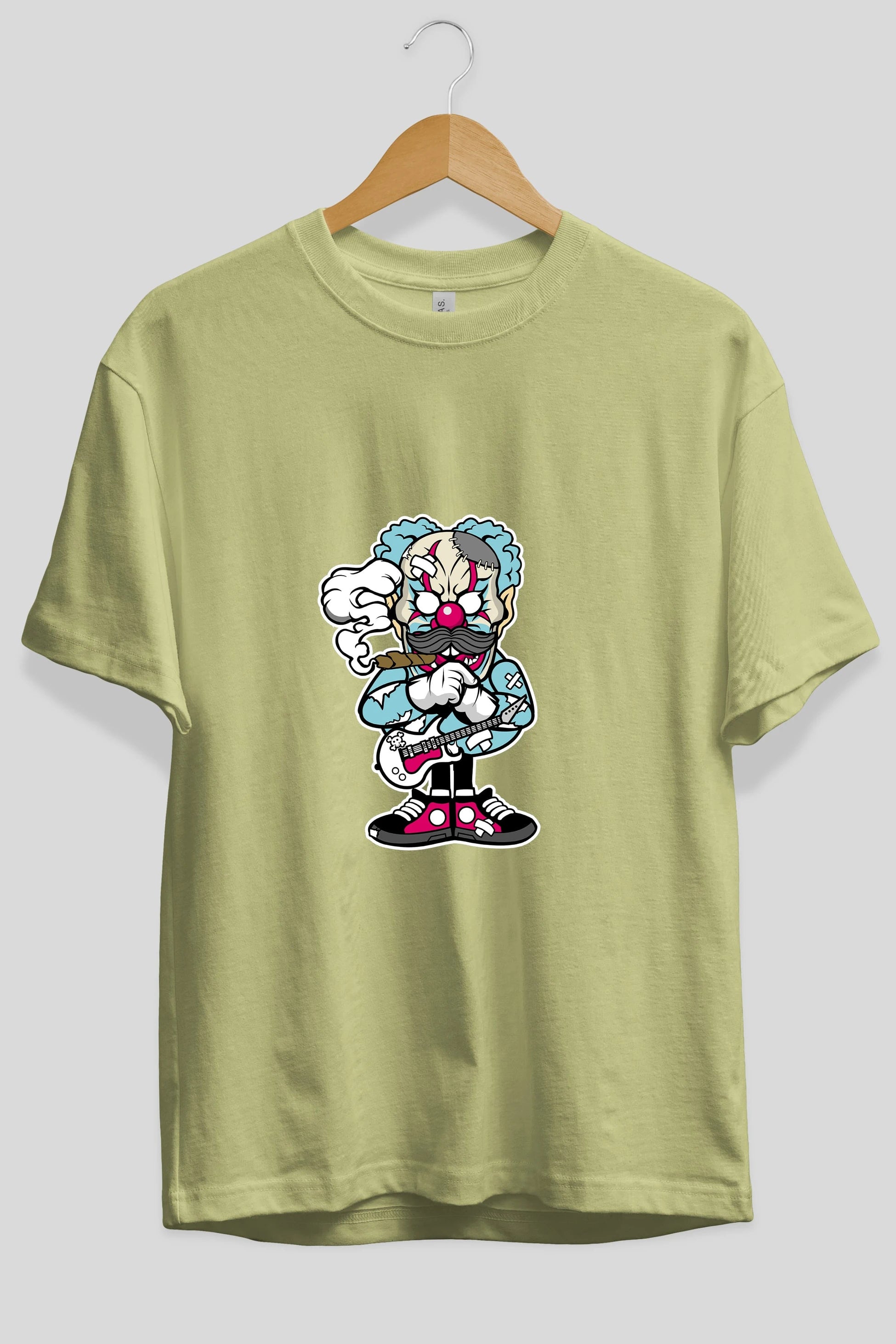 Clown Monster Ön Baskılı Oversize t-shirt Erkek Kadın Unisex %100 Pamuk tişort