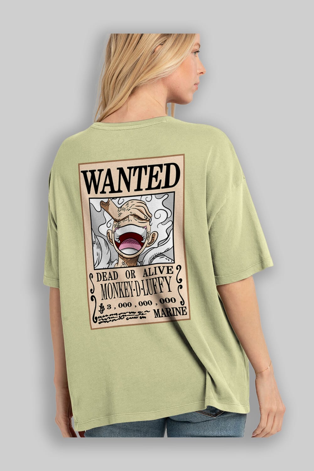 CARTEL LUFFY GEAR 5 Anime Arka Baskılı Oversize t-shirt Erkek Kadın Unisex