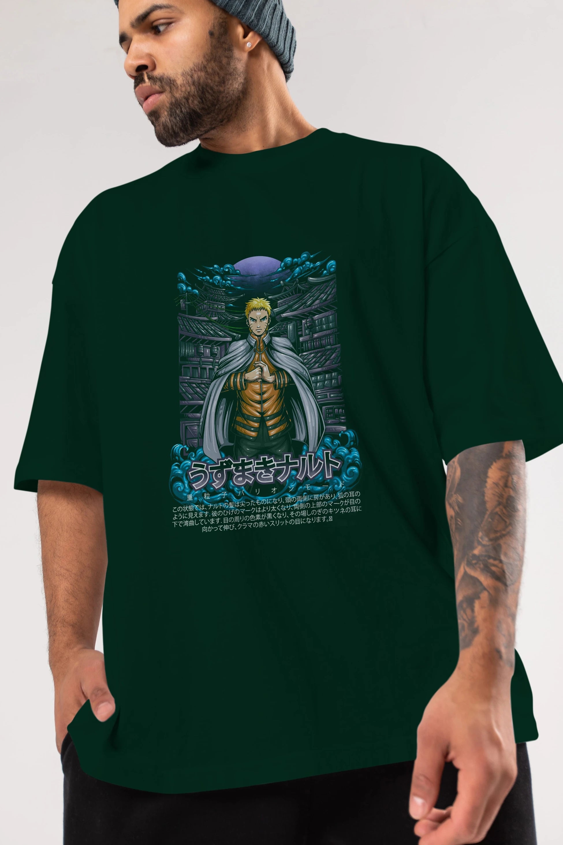 NARUTO (8) Anime Ön Baskılı Oversize t-shirt %100 pamuk Erkek Kadın Unisex