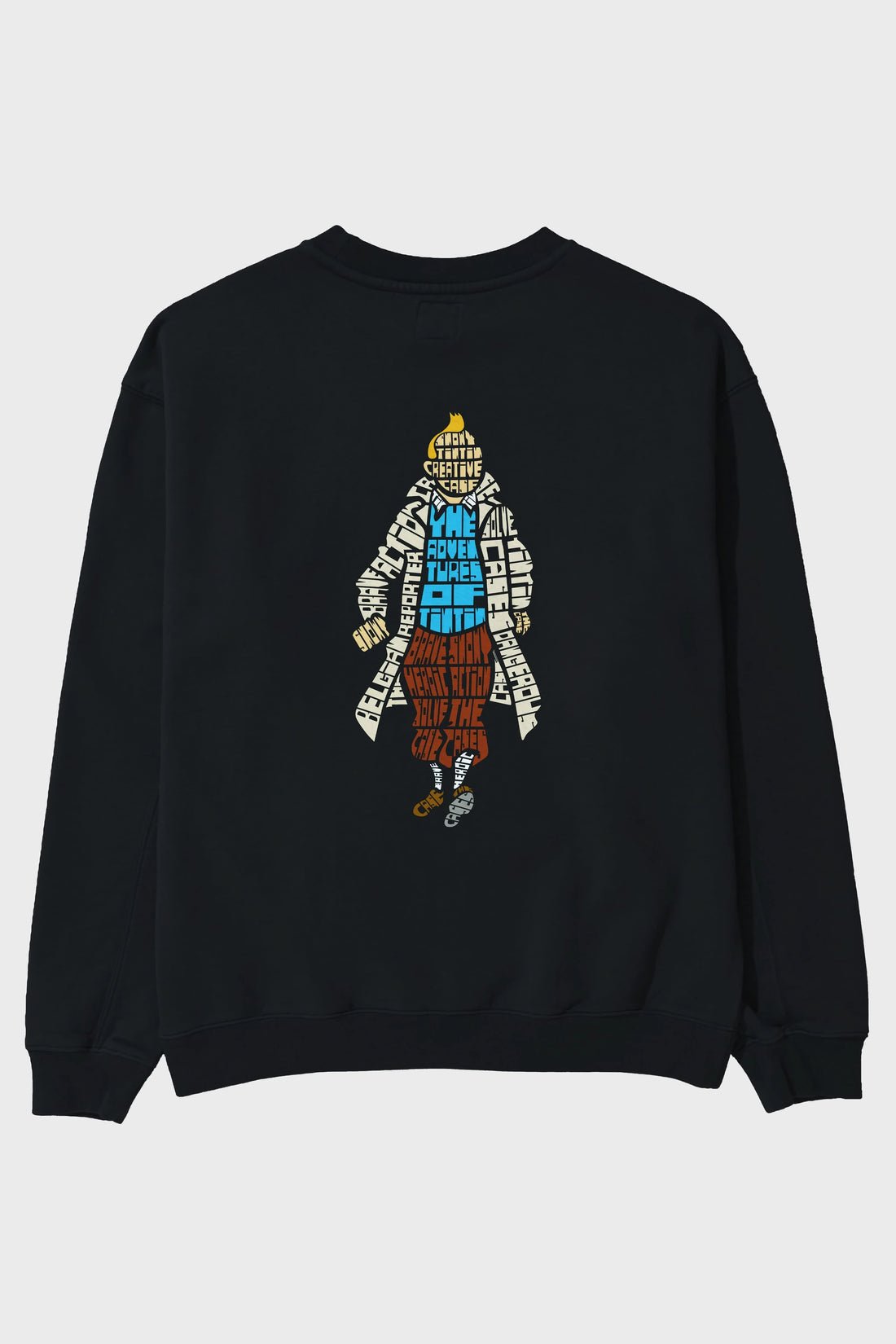 Tin Tin Arka Baskılı Oversize Sweatshirt Erkek Kadın Unisex