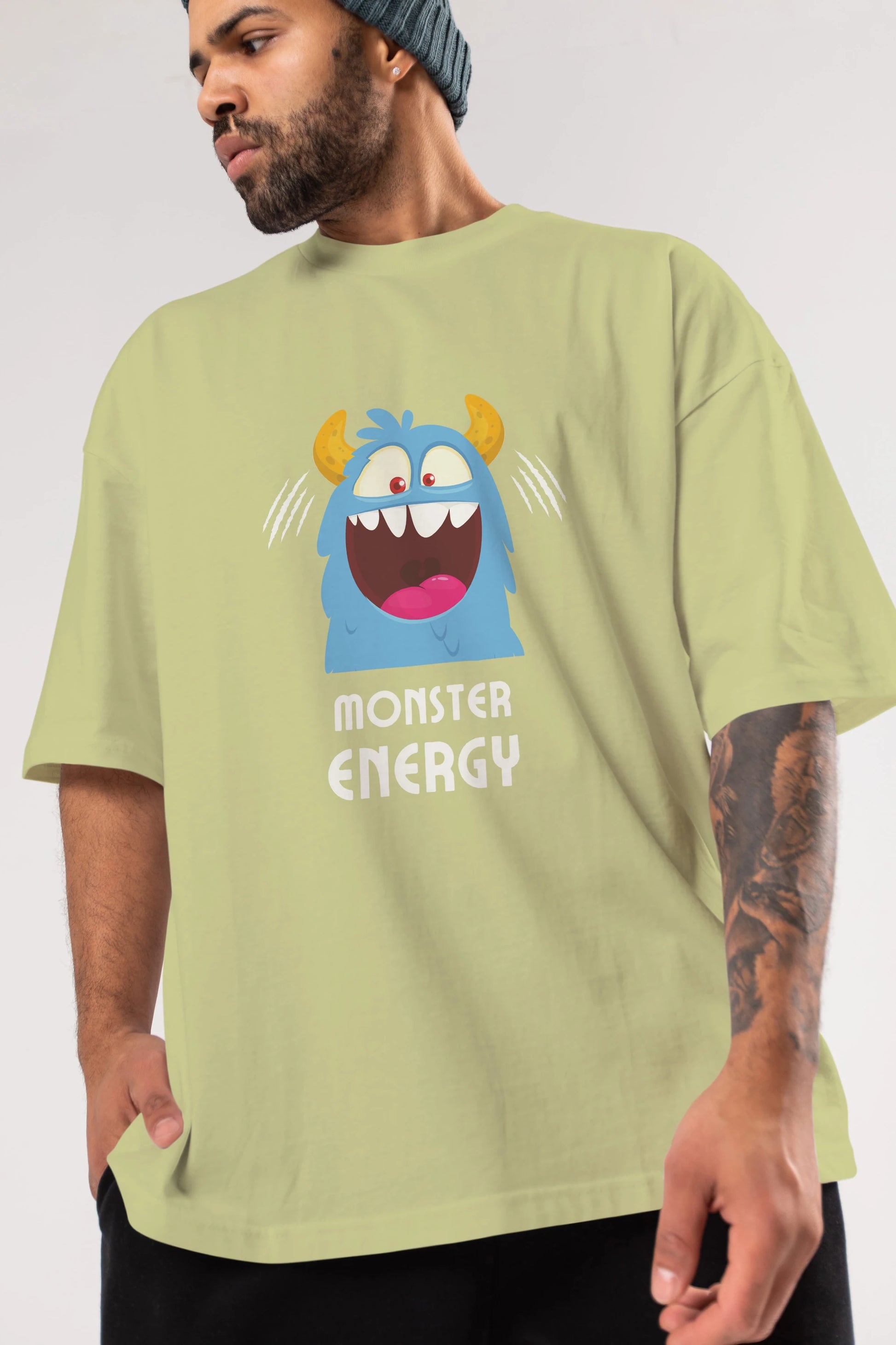 Monster Energy Ön Baskılı Oversize t-shirt Erkek Kadın Unisex