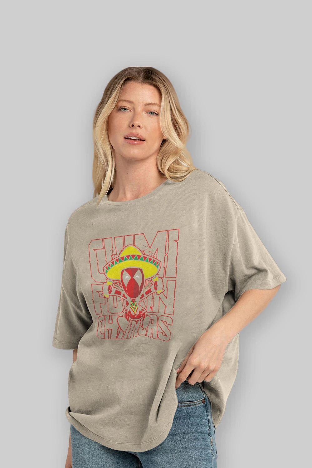 Deadpool (14) Ön Baskılı Oversize t-shirt Erkek Kadın Unisex %100 Pamuk Bisiklet Yaka tişort