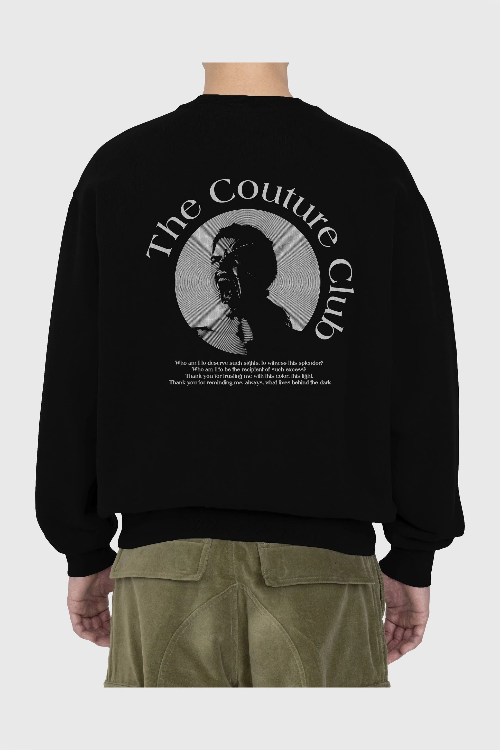 The Couture Club Arka Baskılı Oversize Sweatshirt Erkek Kadın Unisex