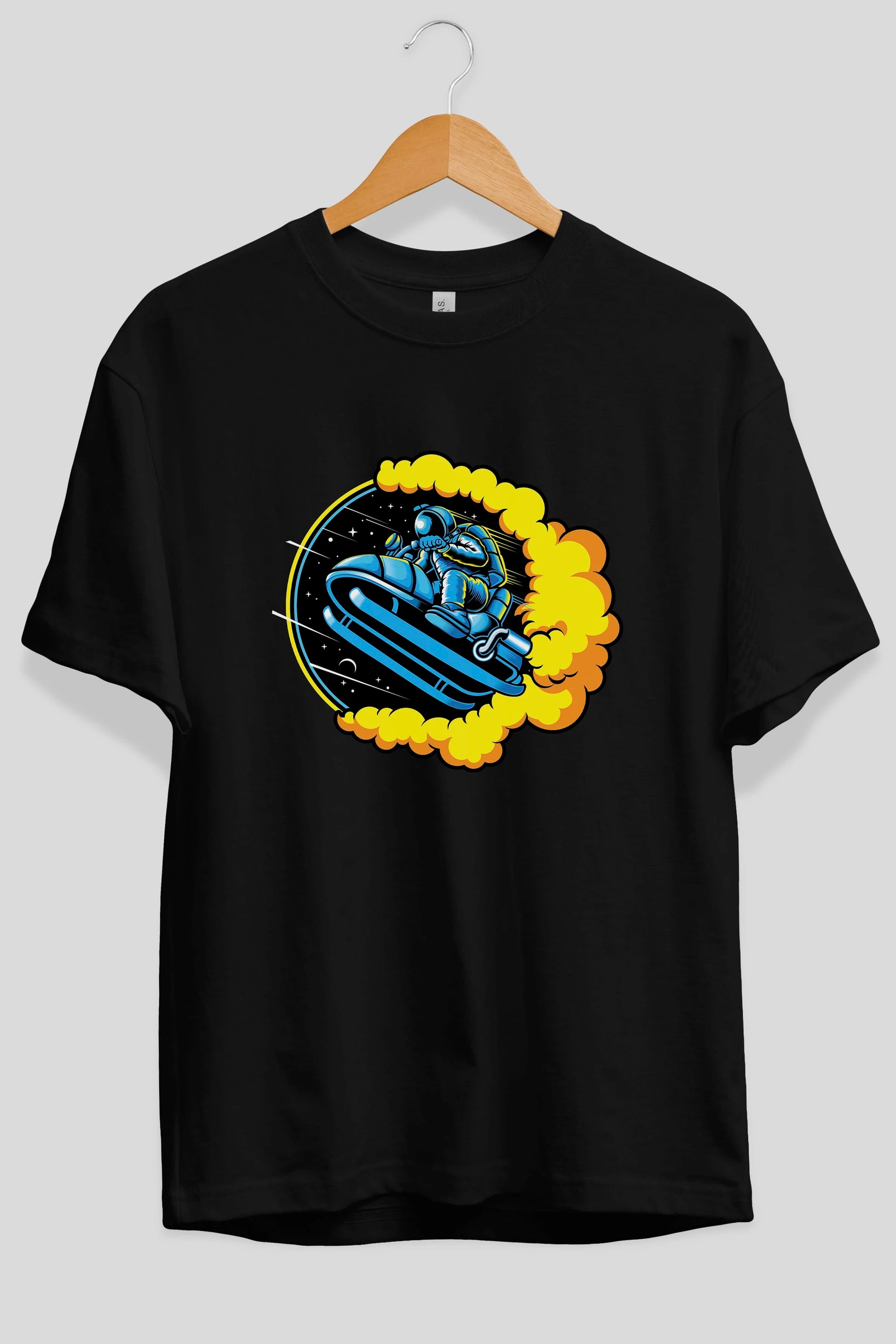 Astrojump with Snowmobile Ön Baskılı Oversize t-shirt Erkek Kadın Unisex