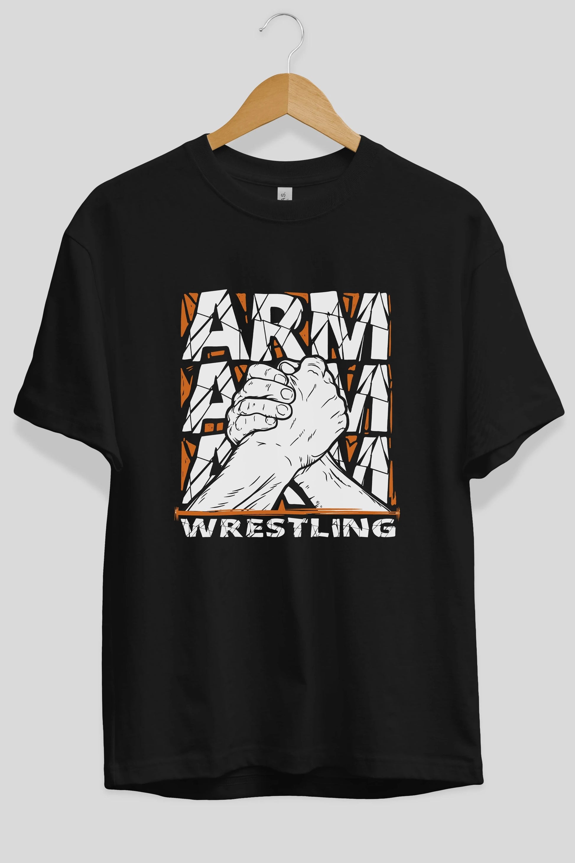 Arm Wrestling Ön Baskılı Oversize t-shirt Erkek Kadın Unisex