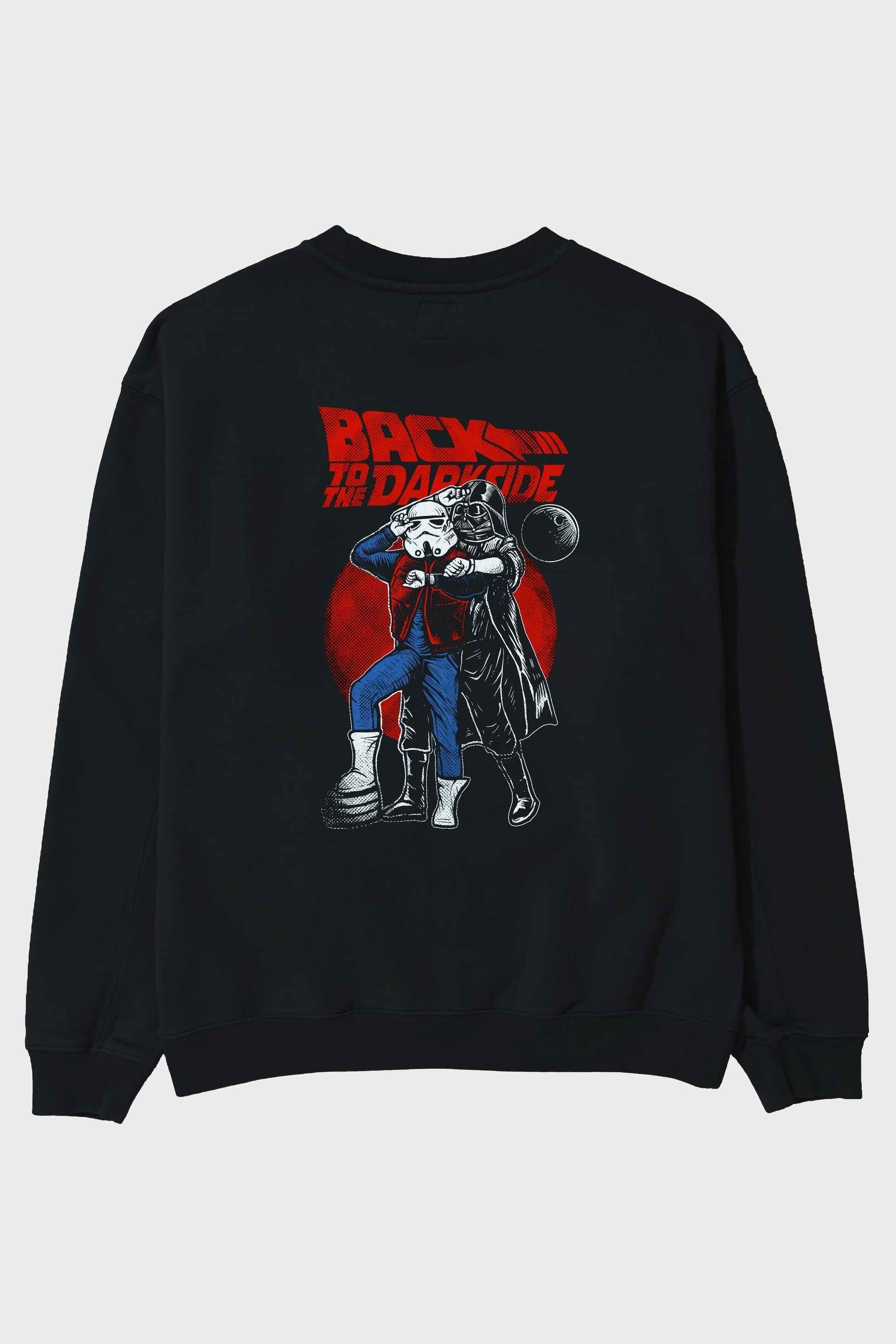 Back To The Darkside Arka Baskılı Oversize Sweatshirt Erkek Kadın Unisex