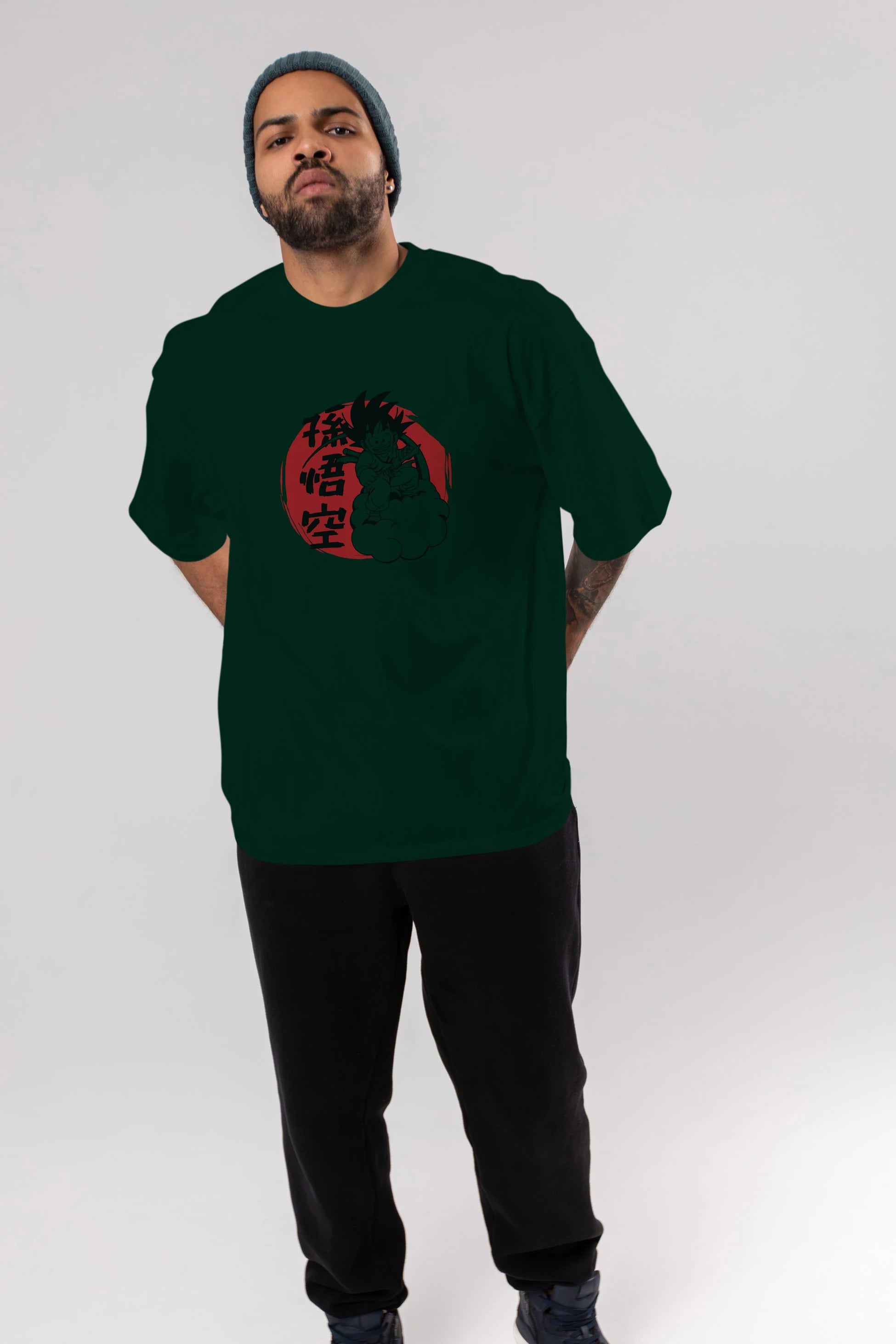 DRAGON BALL Anime Ön Baskılı Oversize t-shirt %100 pamuk Erkek Kadın Unisex
