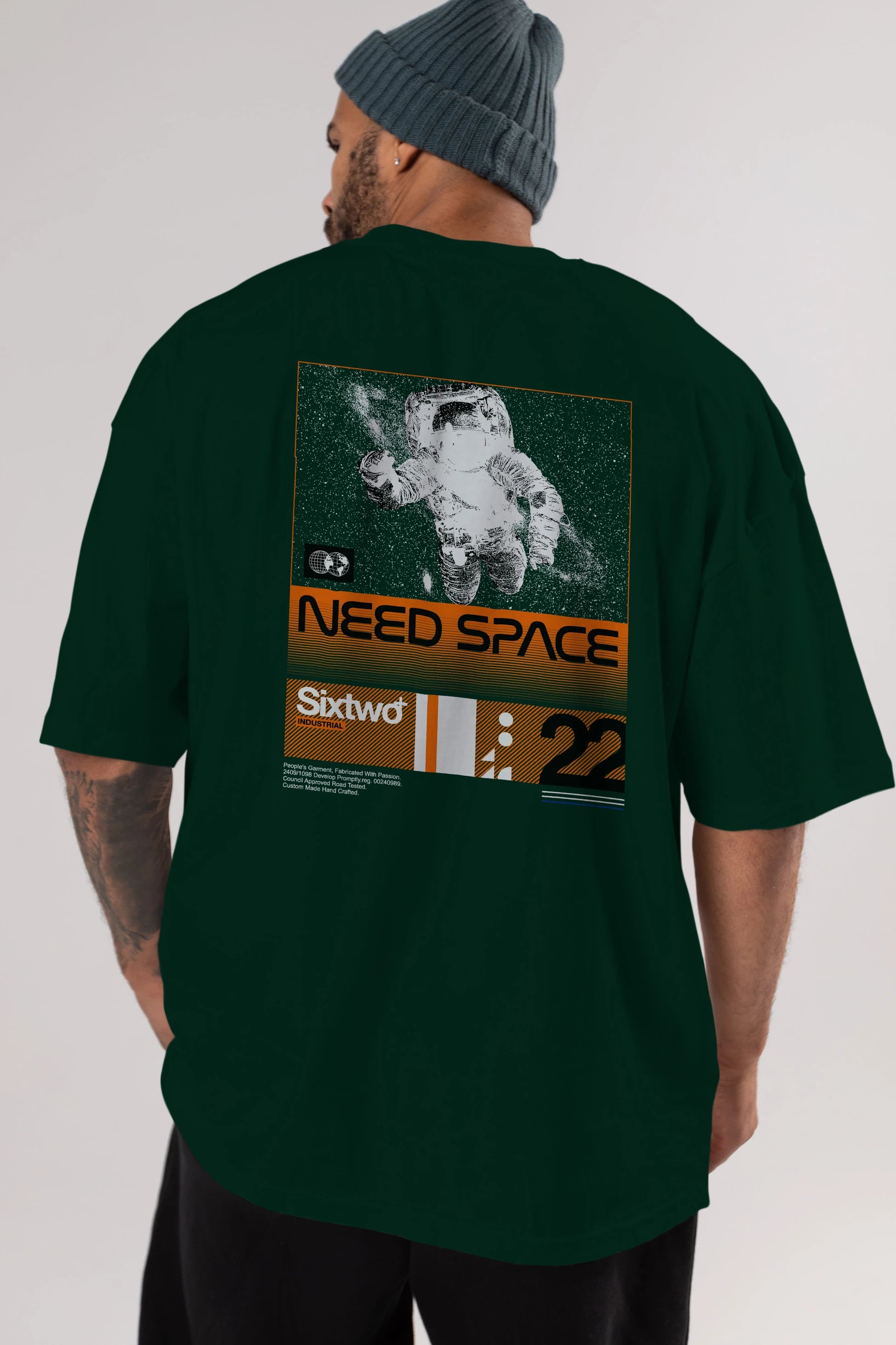 Need Space Arka Baskılı Oversize t-shirt Erkek Kadın Unisex