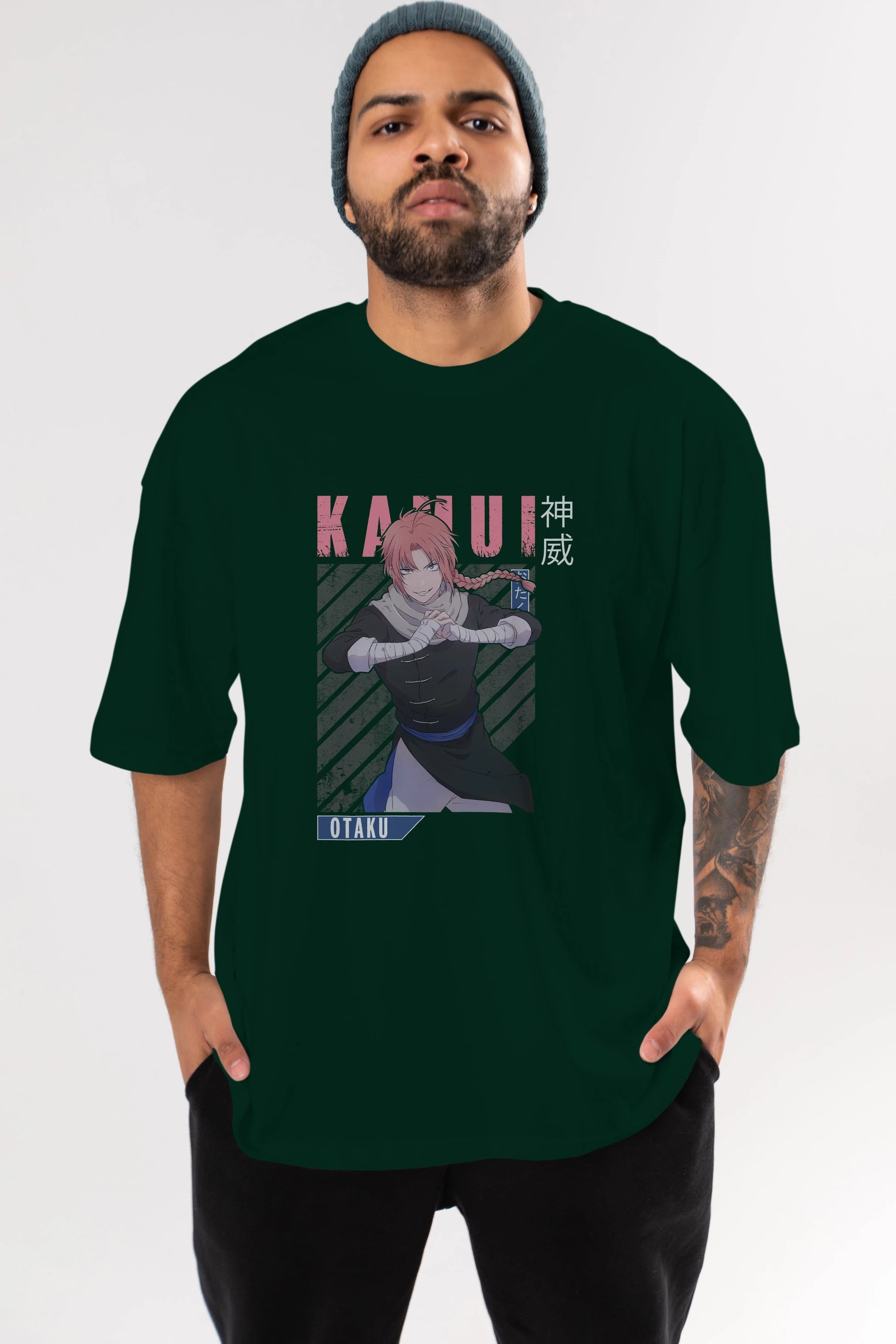 Kamui GINTAMA Anime Ön Baskılı Oversize t-shirt %100 pamuk Erkek Kadın Unisex