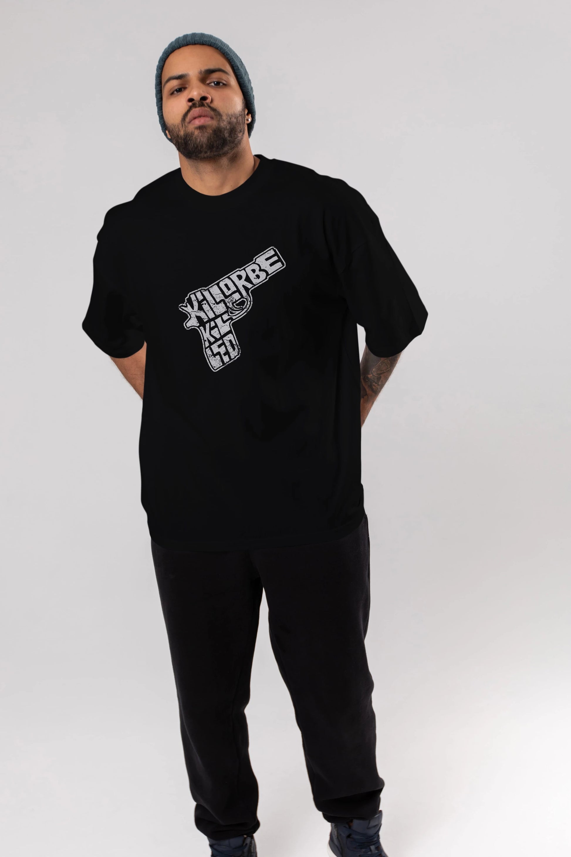 Kill Or Be Killed Ön Baskılı Oversize t-shirt %100 pamuk Erkek Kadın Unisex