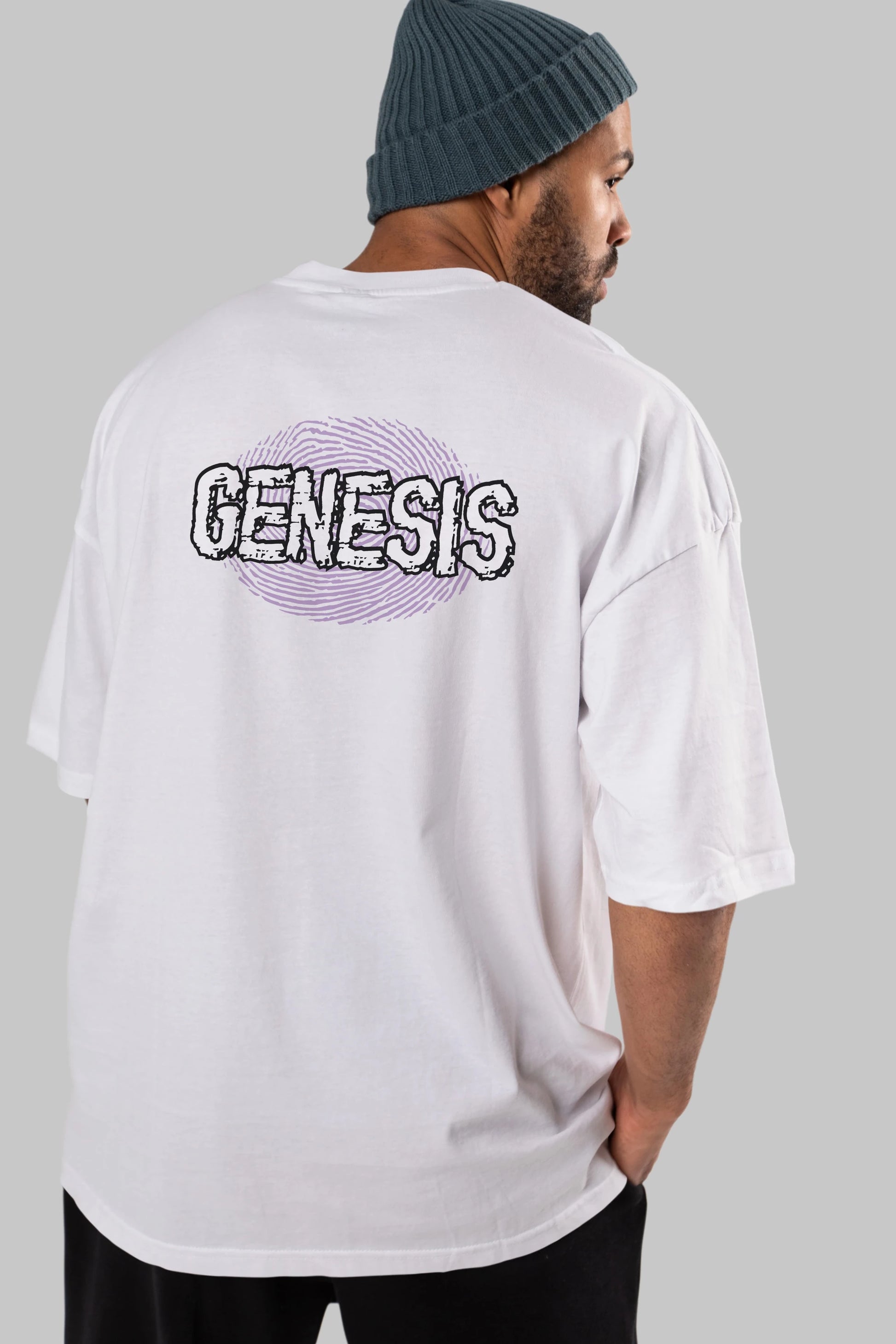 Genesis Arka Baskılı Oversize t-shirt Erkek Kadın Unisex