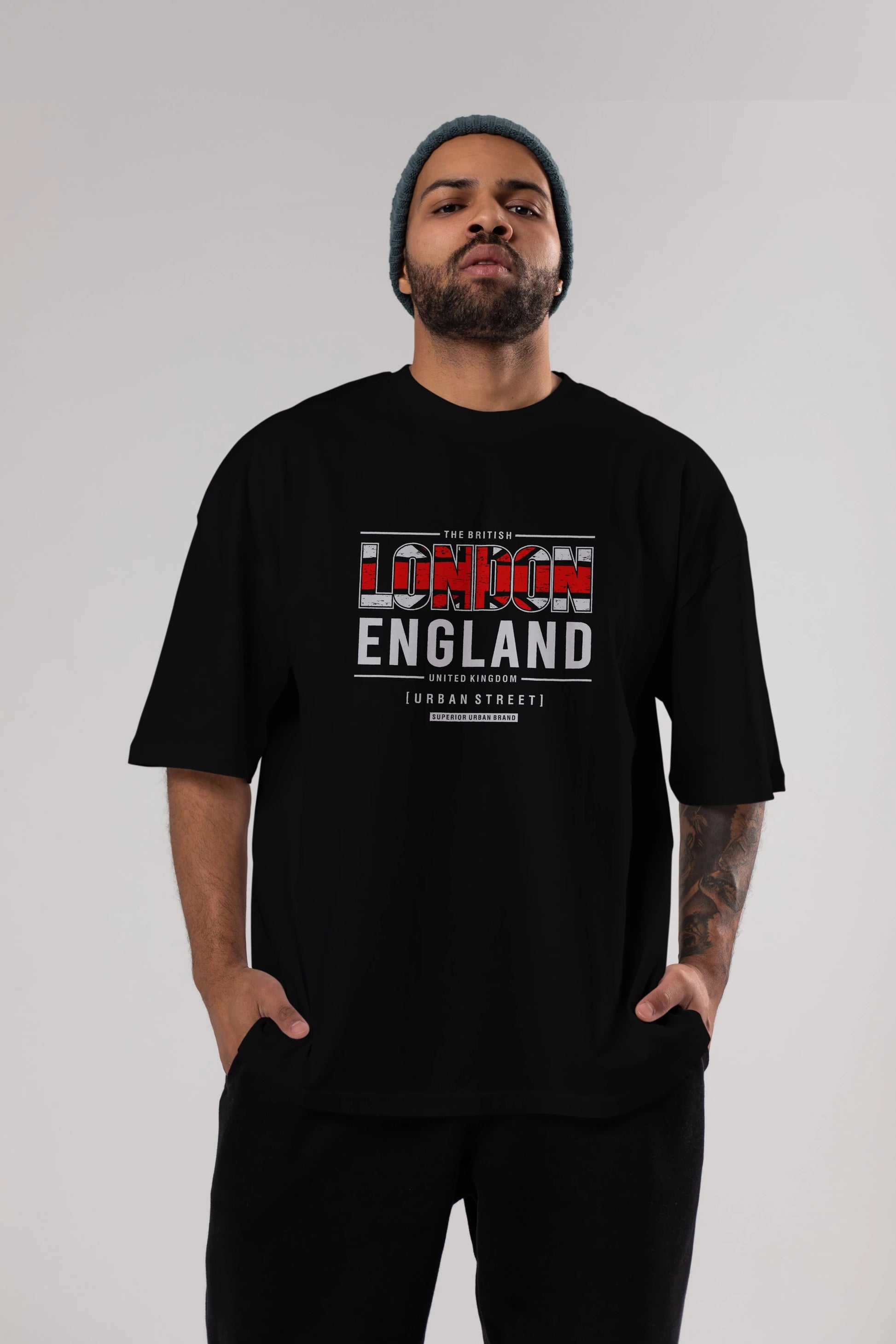 London England 2 Ön Baskılı Oversize t-shirt Erkek Kadın Unisex