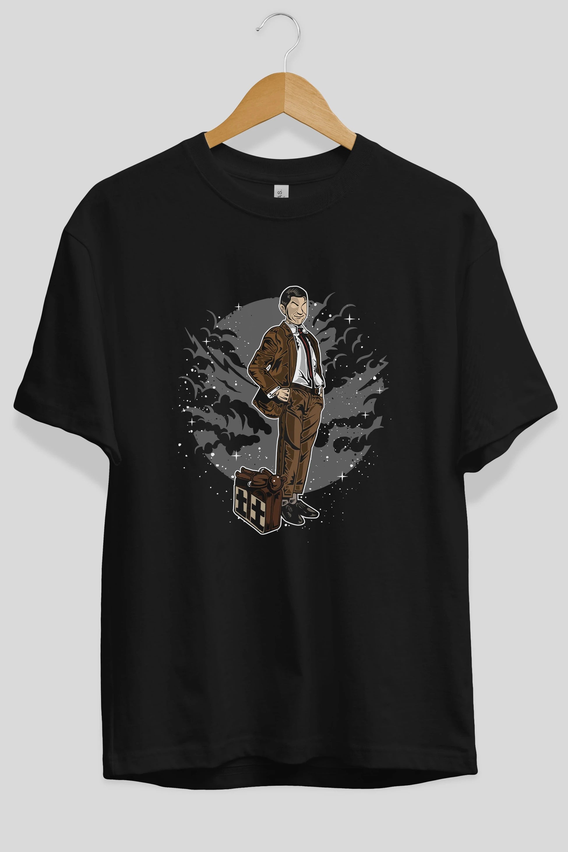 Mr Bean Ön Baskılı Oversize t-shirt Erkek Kadın Unisex %100 Pamuk tişort