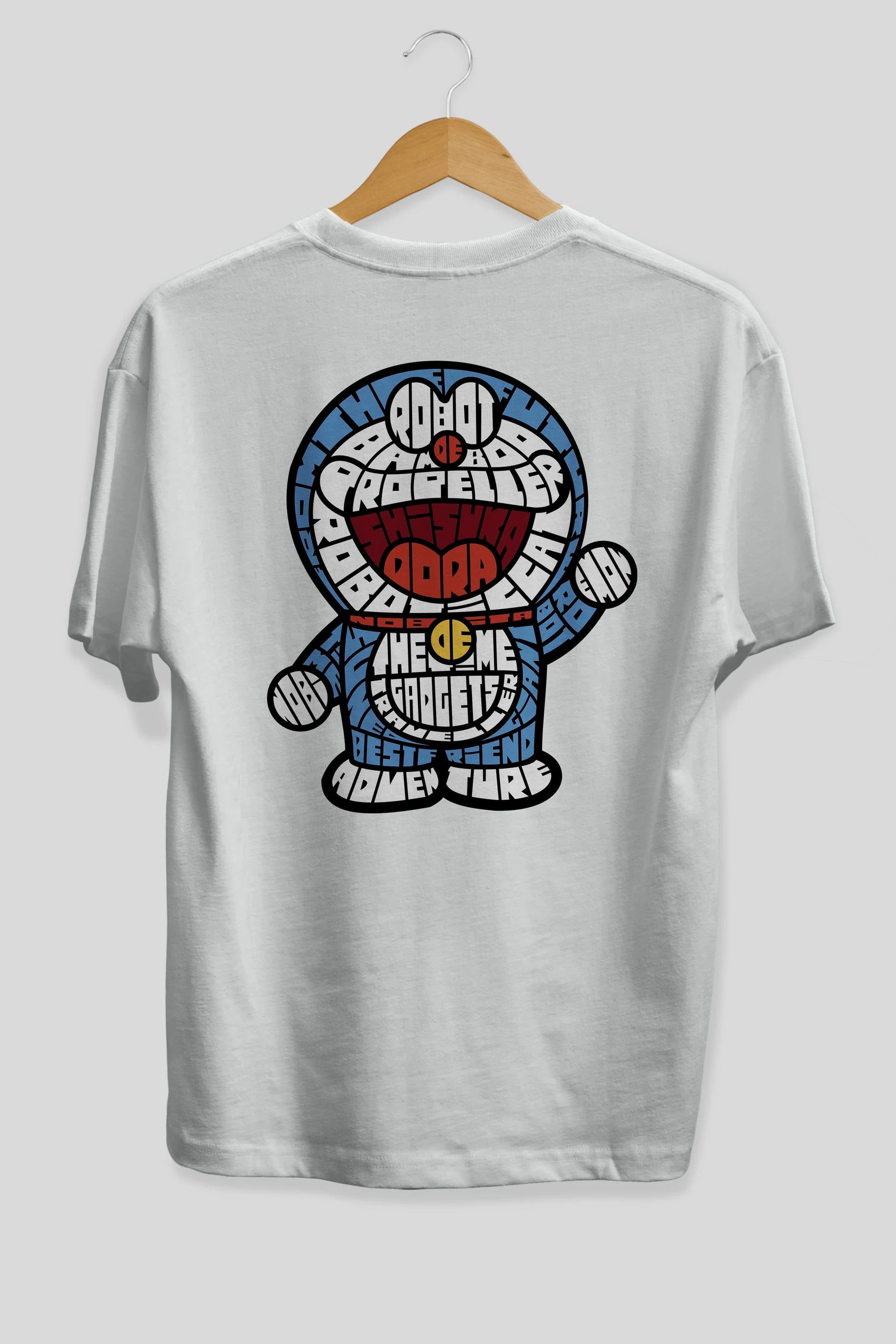 Robotic cat Arka Baskılı Oversize t-shirt %100 pamuk Erkek Kadın Unisex