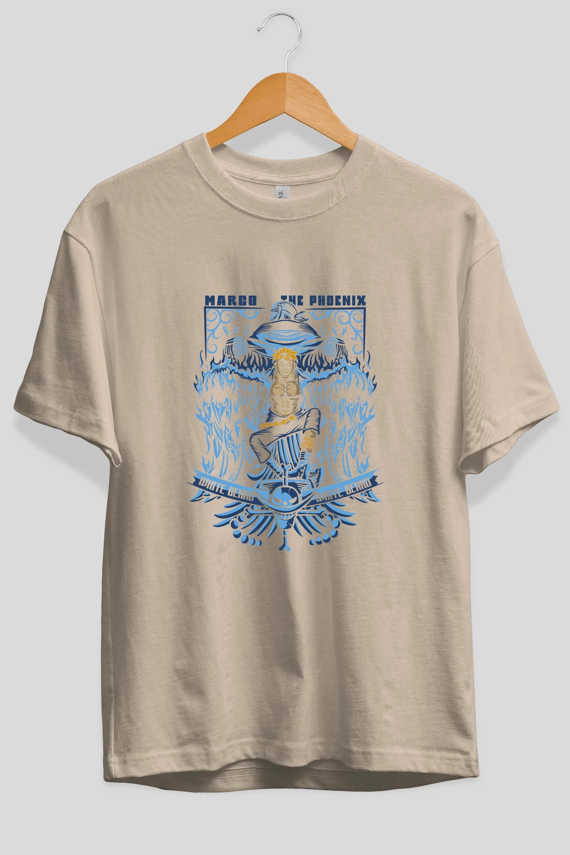 Marco the Phoenix Anime Ön Baskılı Oversize t-shirt Erkek Kadın Unisex