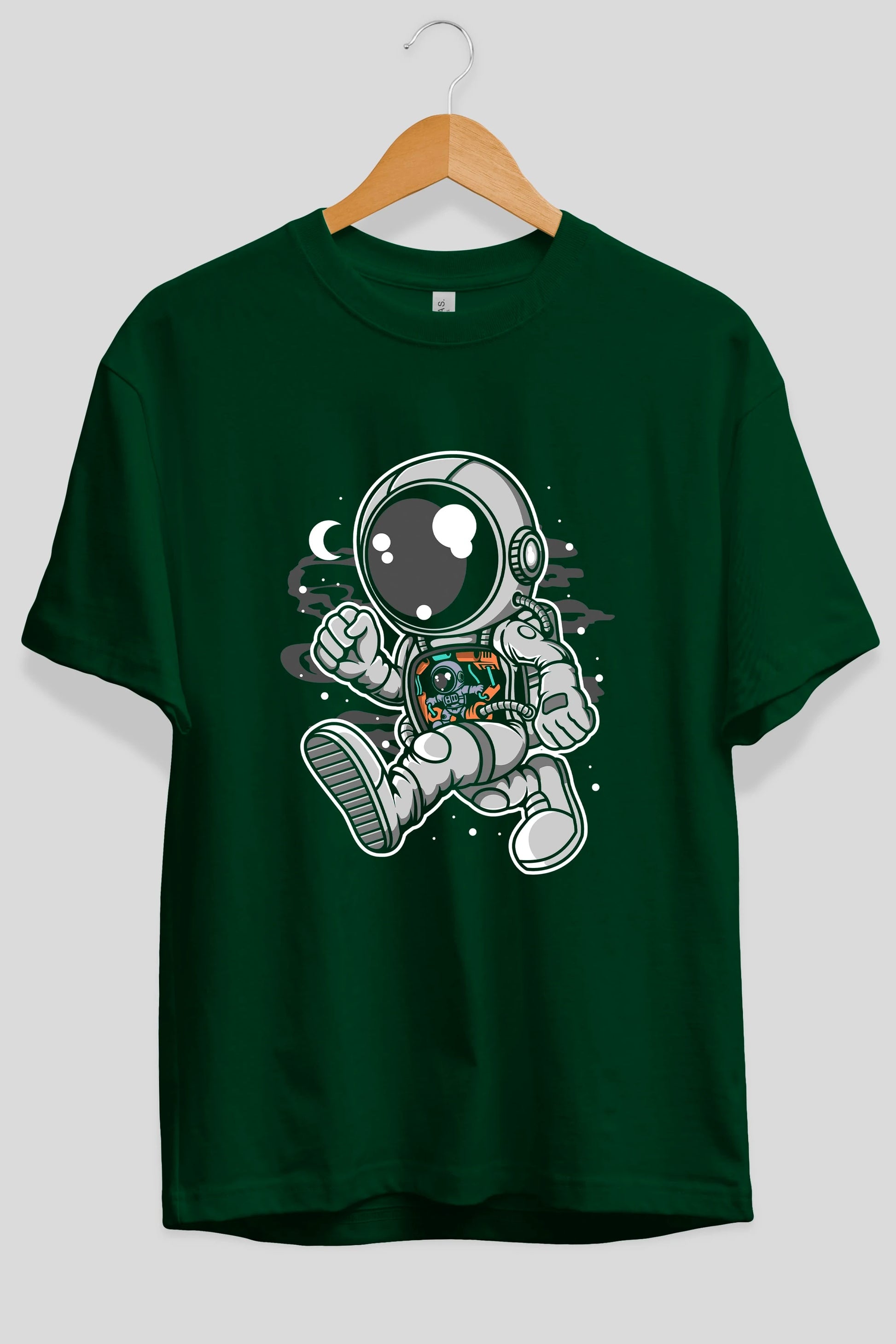 Astronaut Robotic Machine Ön Baskılı Oversize t-shirt Erkek Kadın Unisex
