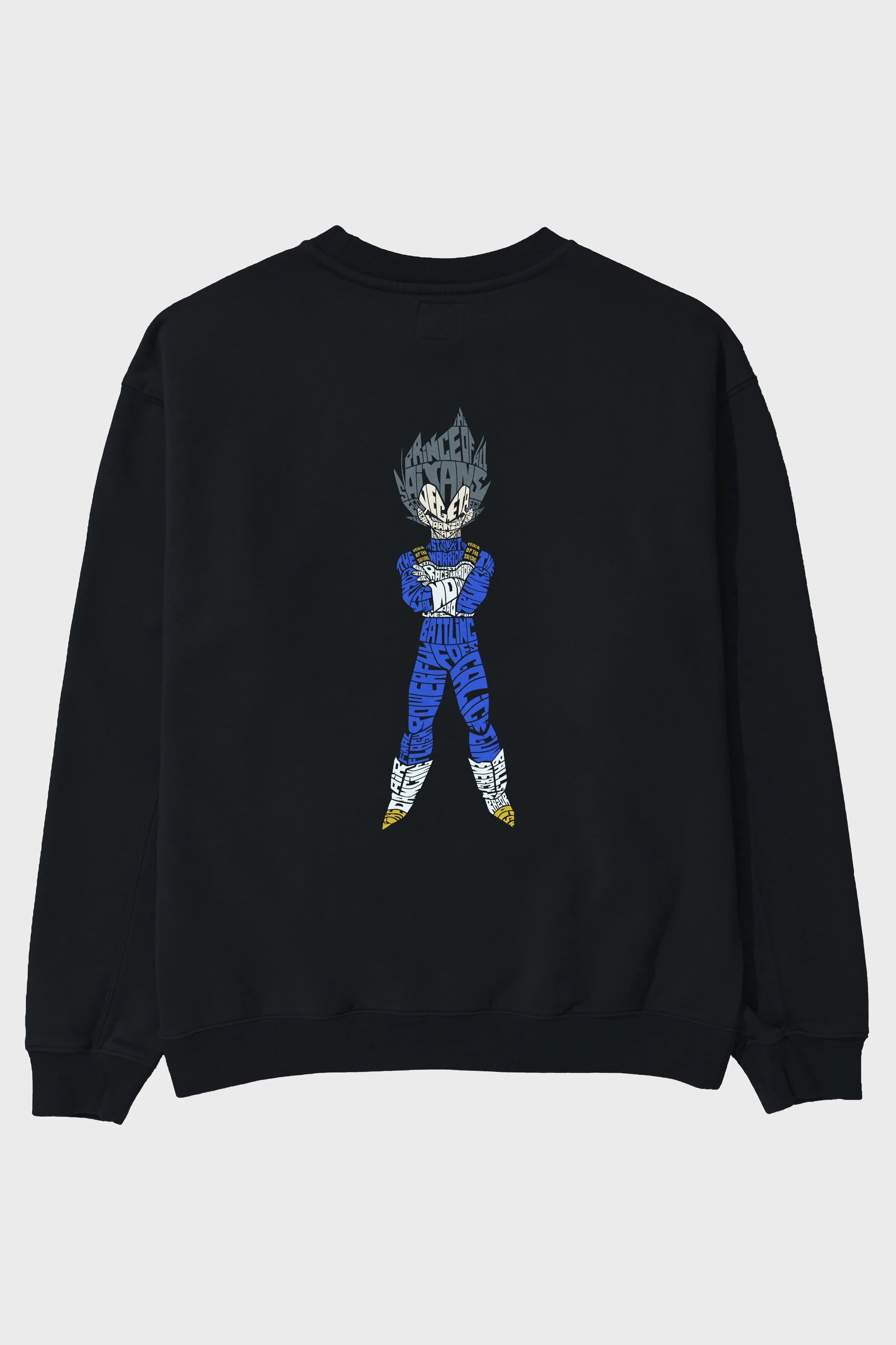 Vegeta Arka Baskılı Oversize Sweatshirt Erkek Kadın Unisex