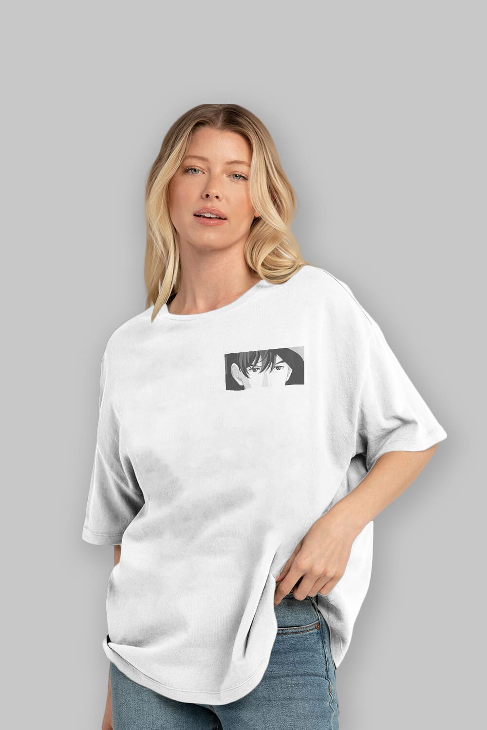 Wen-li Yang 1 Ön Sol Baskılı Oversize t-shirt Erkek Kadın Unisex %100 Pamuk Bisiklet Yaka tişort