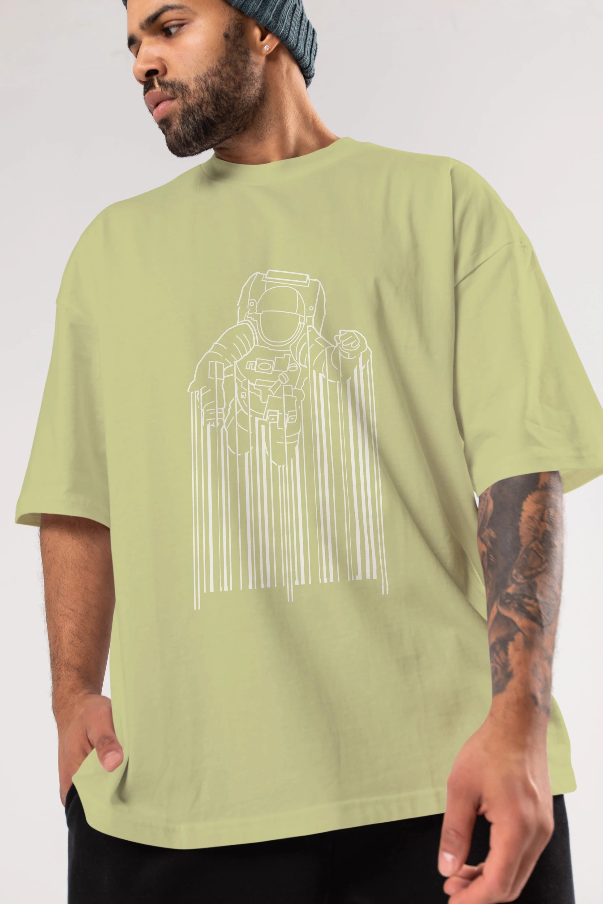 Astrocode Ön Baskılı Oversize t-shirt %100 pamuk Erkek Kadın Unisex