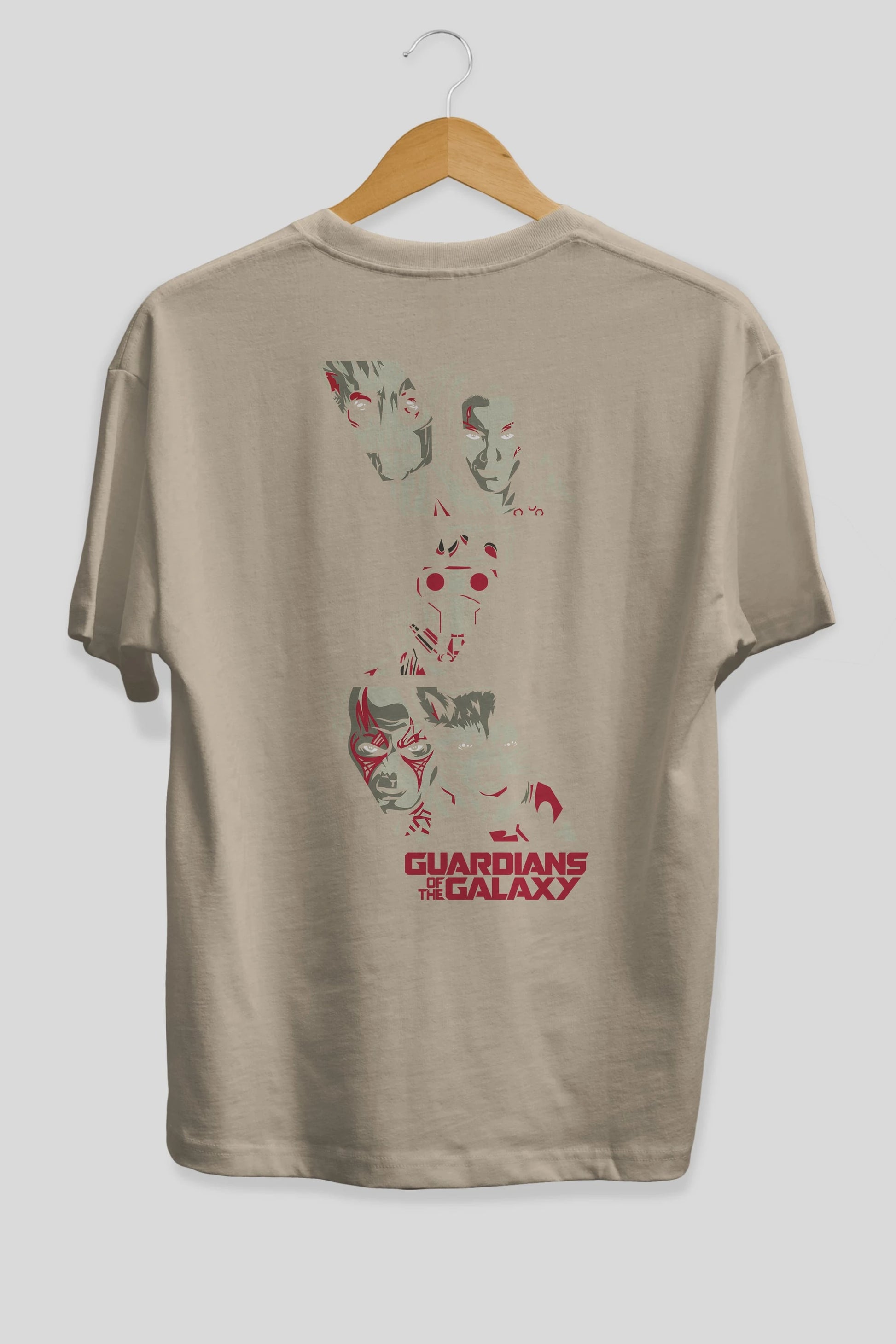 Guardians of The Galaxy (2) Arka Baskılı Oversize t-shirt Erkek Kadın Unisex %100 Pamuk Bisiklet Yaka tişort