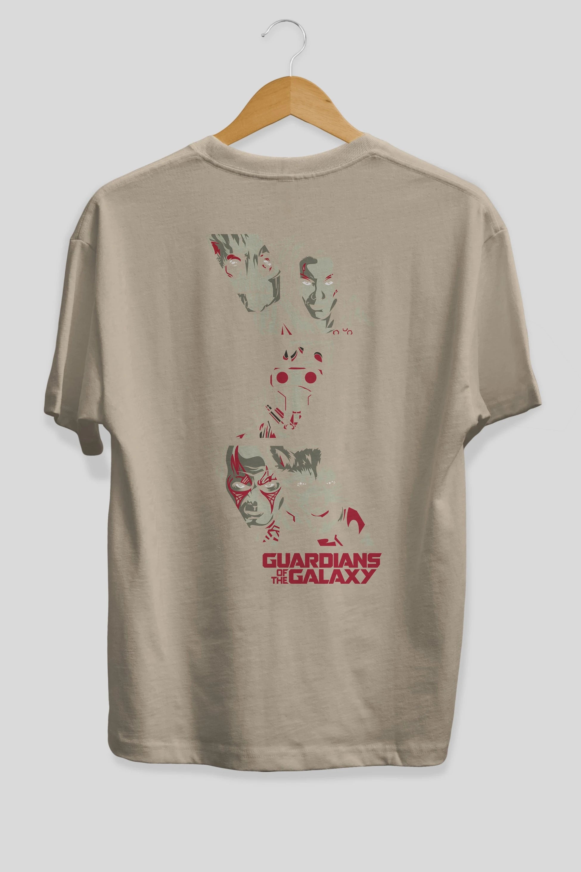 Guardians of The Galaxy (2) Arka Baskılı Oversize t-shirt Erkek Kadın Unisex %100 Pamuk Bisiklet Yaka tişort