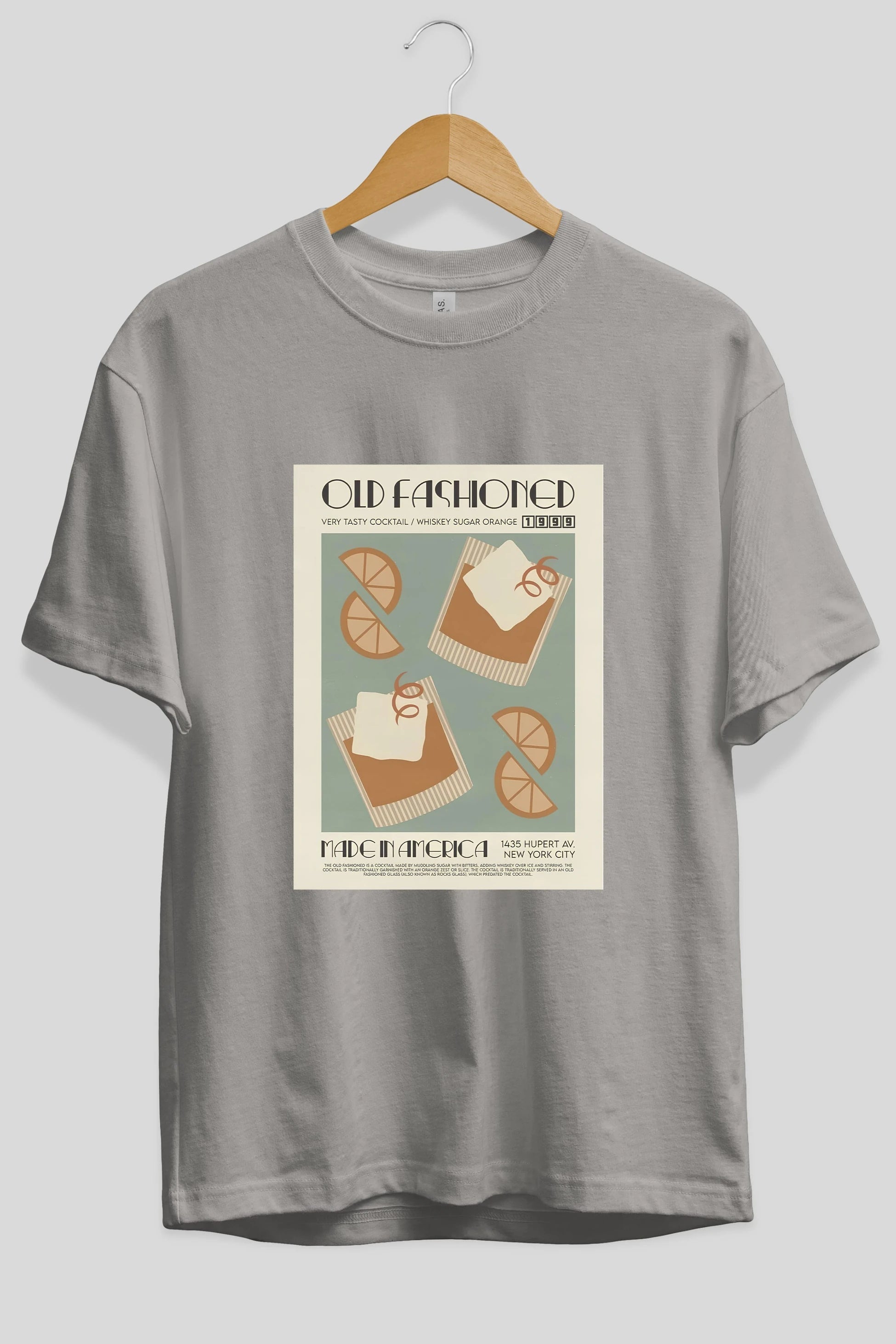 Old Fashioned 2 Ön Baskılı Oversize t-shirt Erkek Kadın Unisex %100 Pamuk Bisiklet Yaka tişort