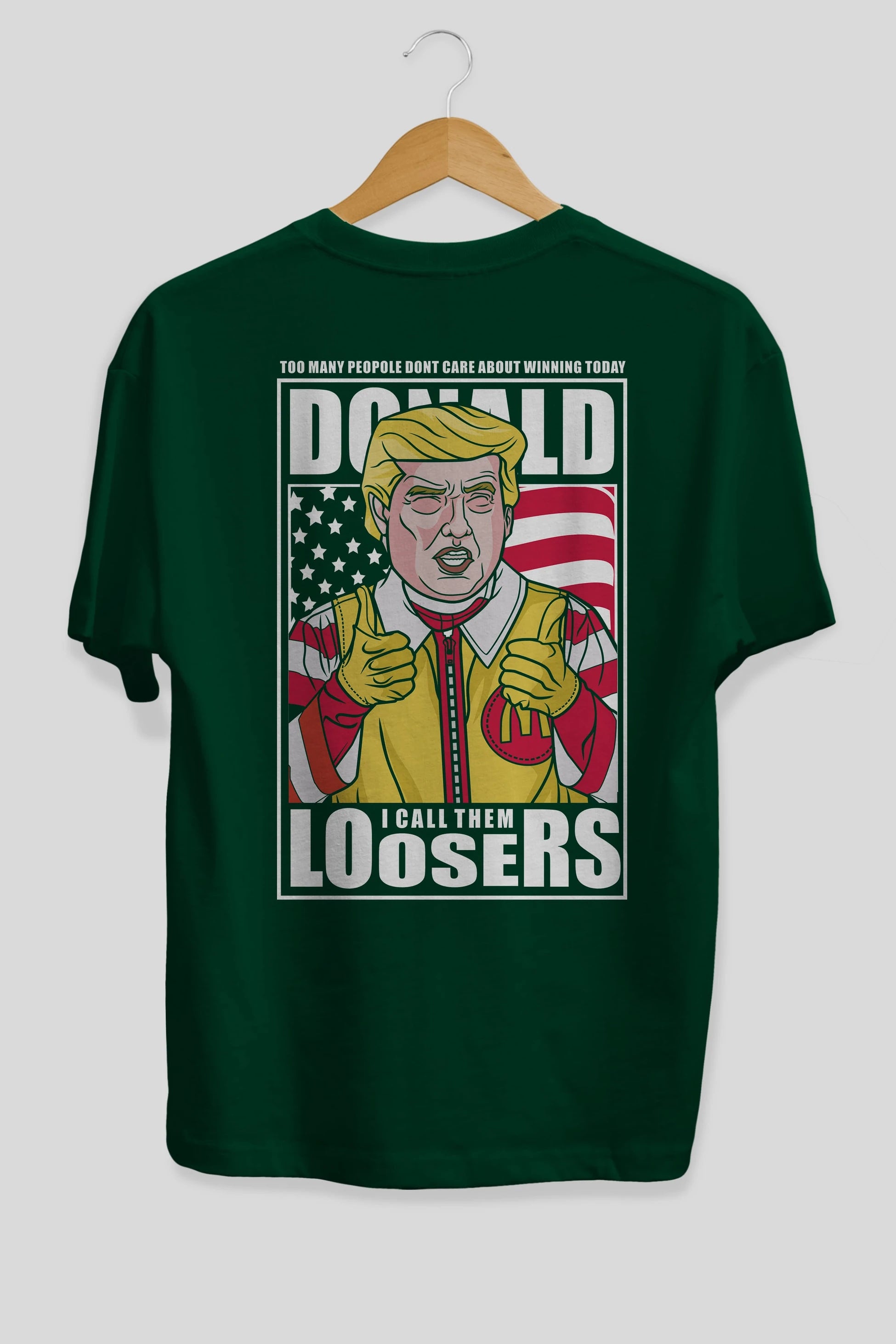 Ronald Trump Arka Baskılı Oversize t-shirt Erkek Kadın Unisex %100 Pamuk tişort
