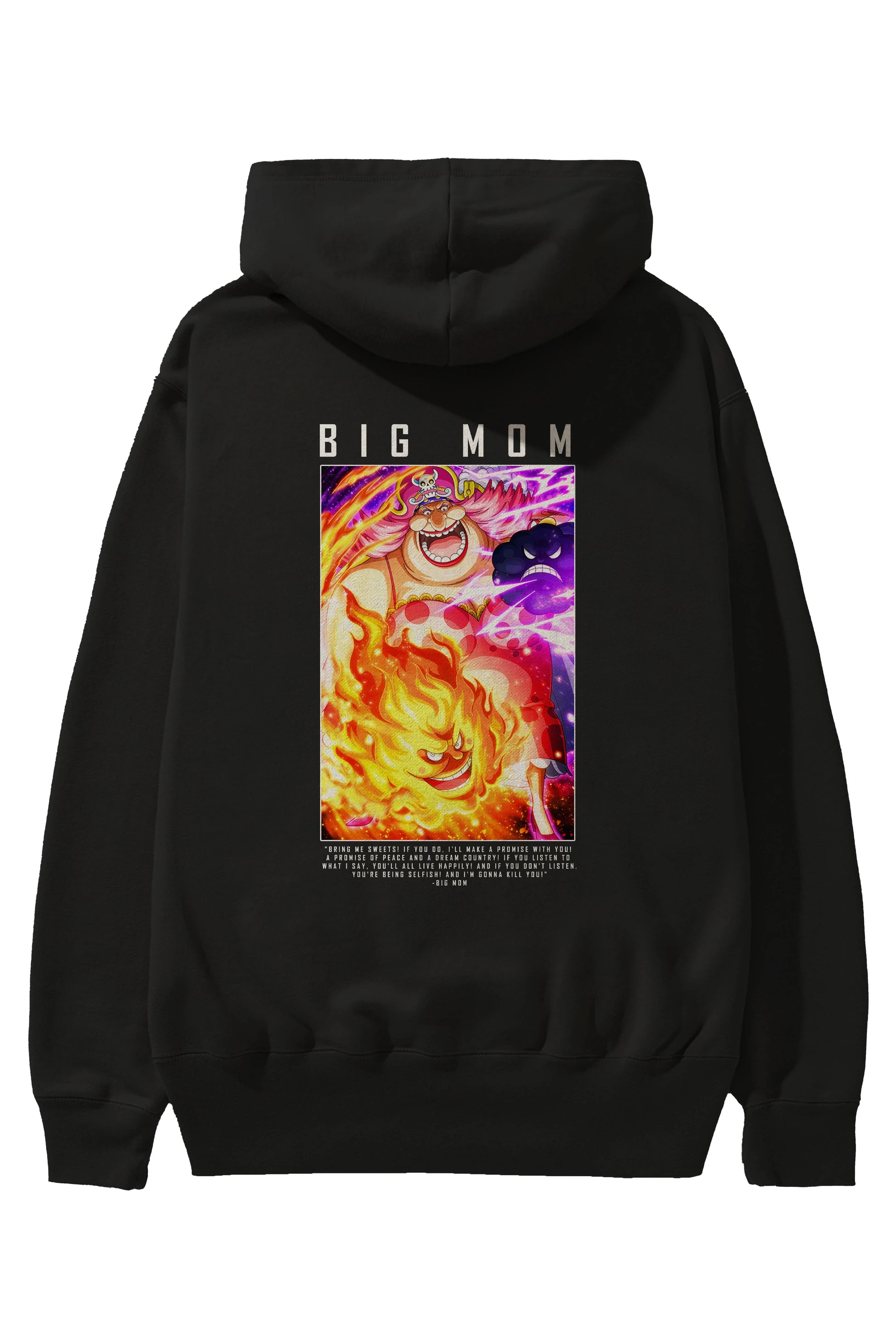 Charlotte Linlin Anime Arka Baskılı Hoodie Oversize Kapüşonlu Sweatshirt Erkek Kadın Unisex