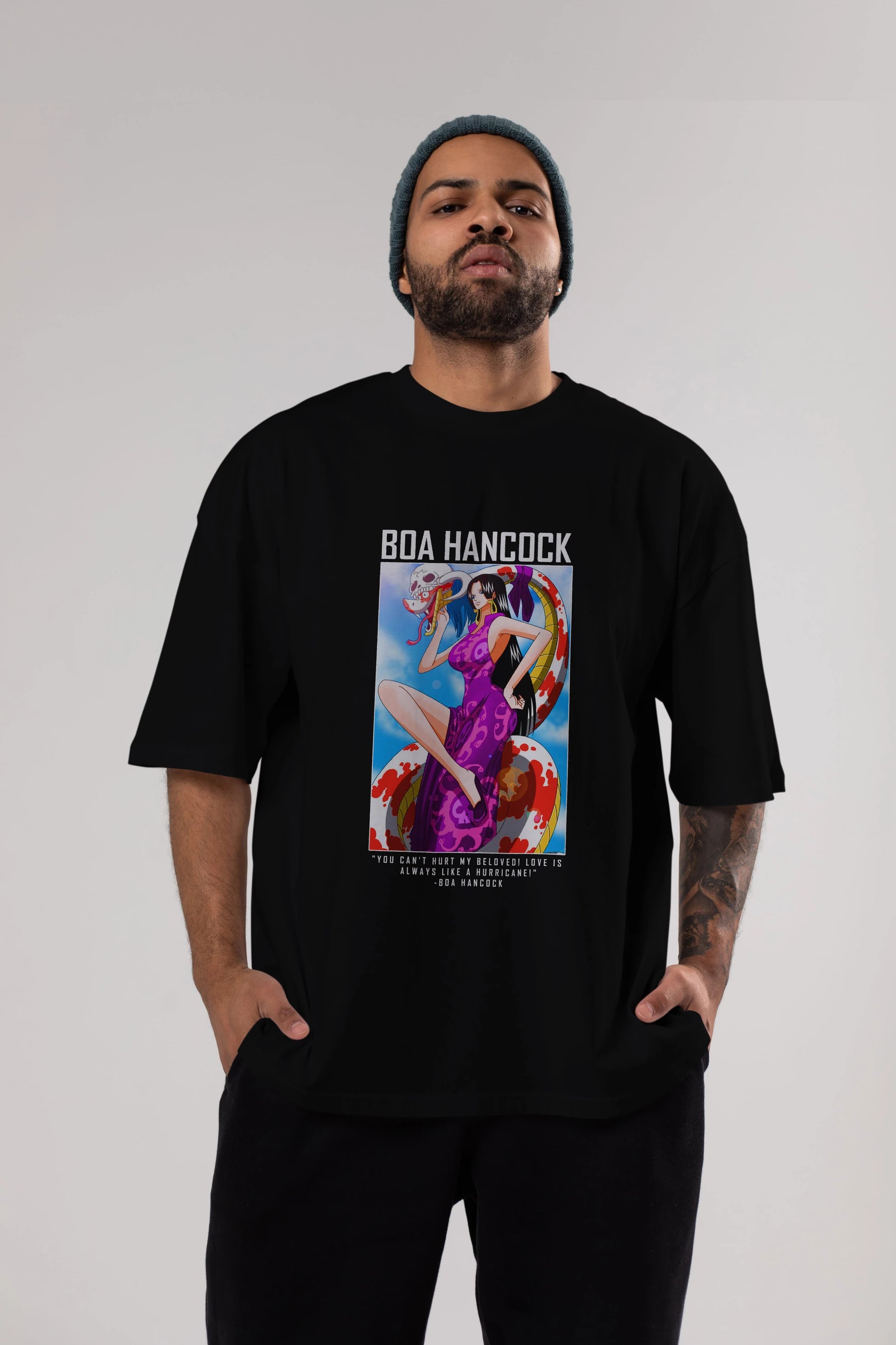 Boa Hancock Anime Ön Baskılı Oversize t-shirt Erkek Kadın Unisex