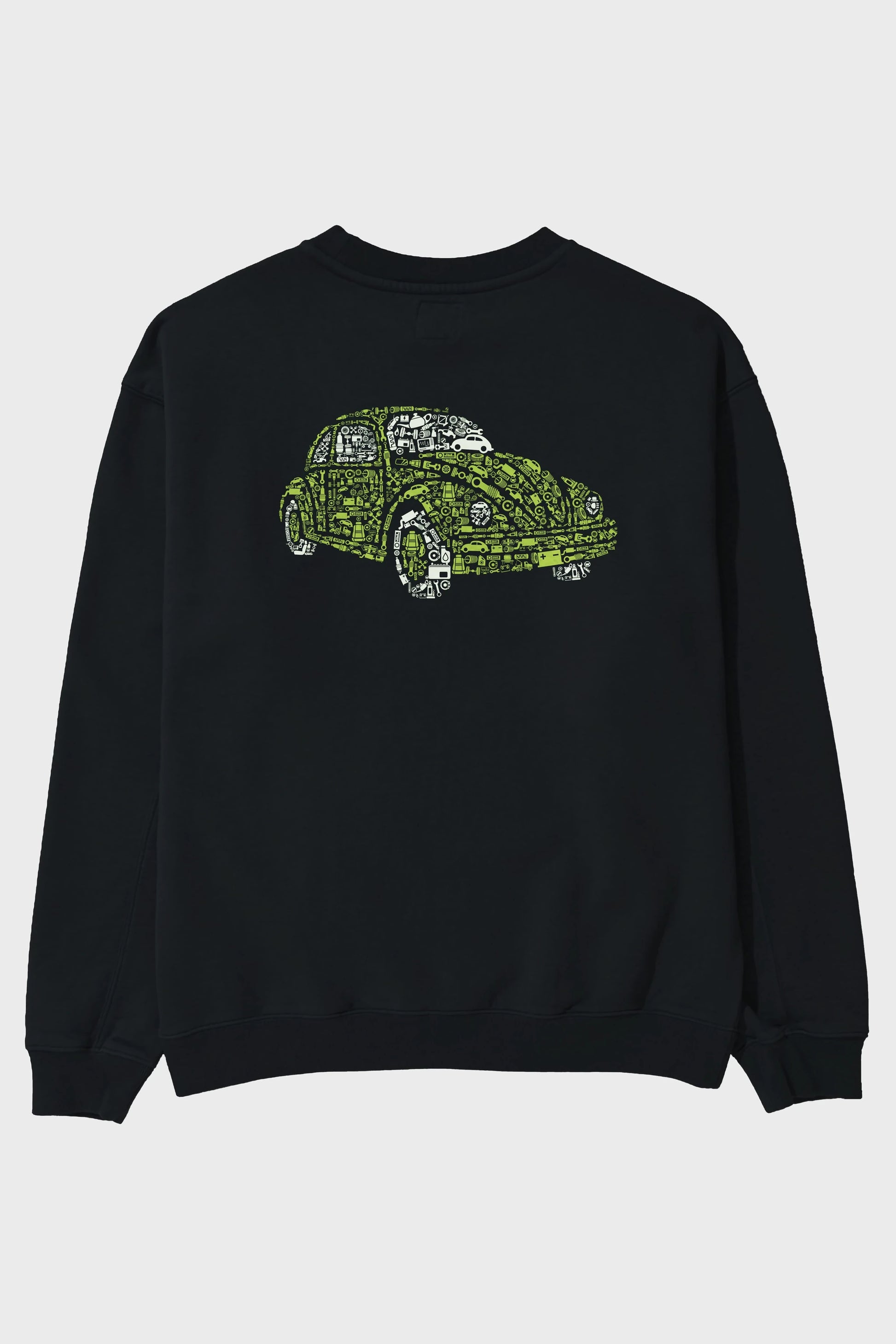Beetle Arka Baskılı Oversize Sweatshirt Erkek Kadın Unisex