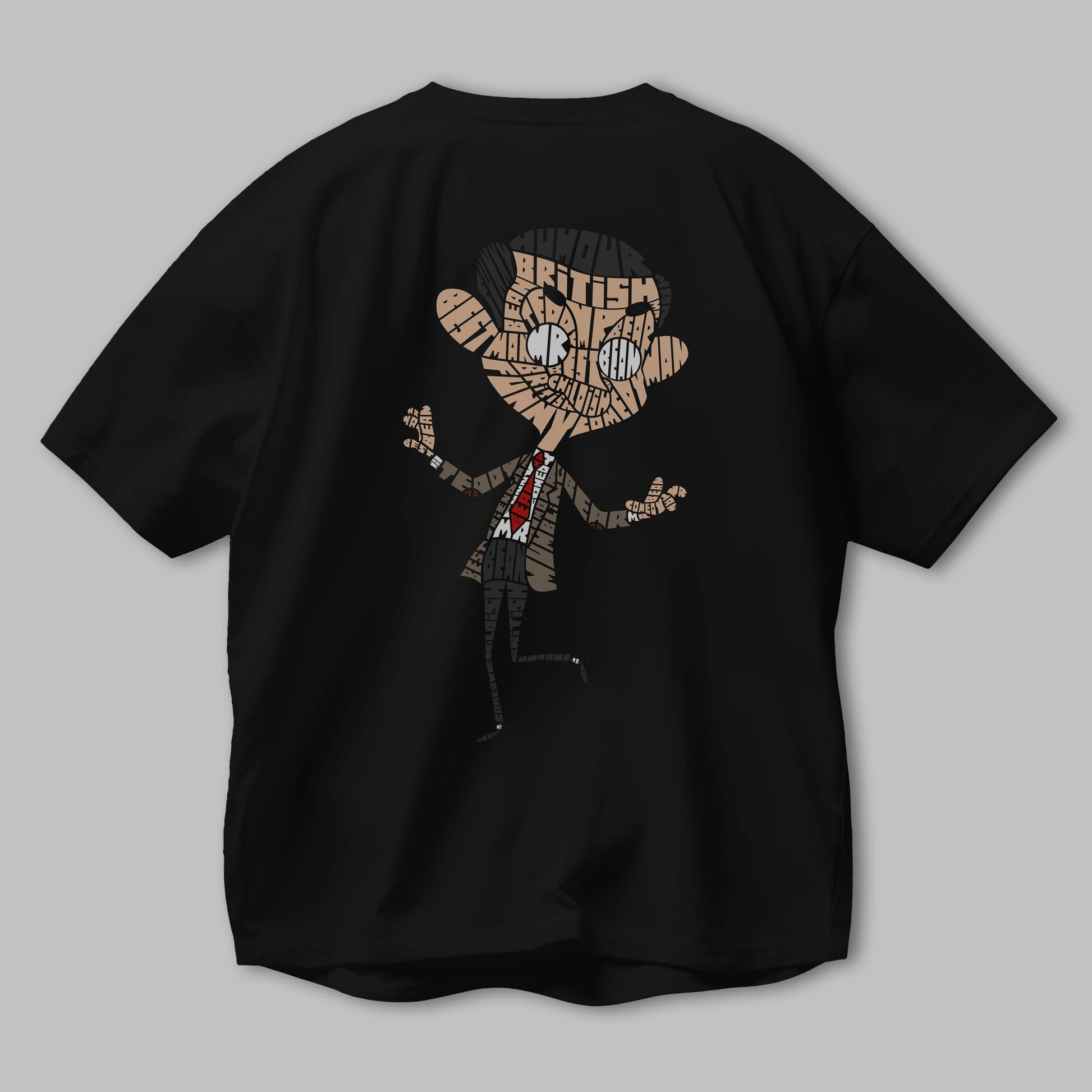 Mr Bean Arka Baskılı Oversize t-shirt %100 pamuk Erkek Kadın Unisex